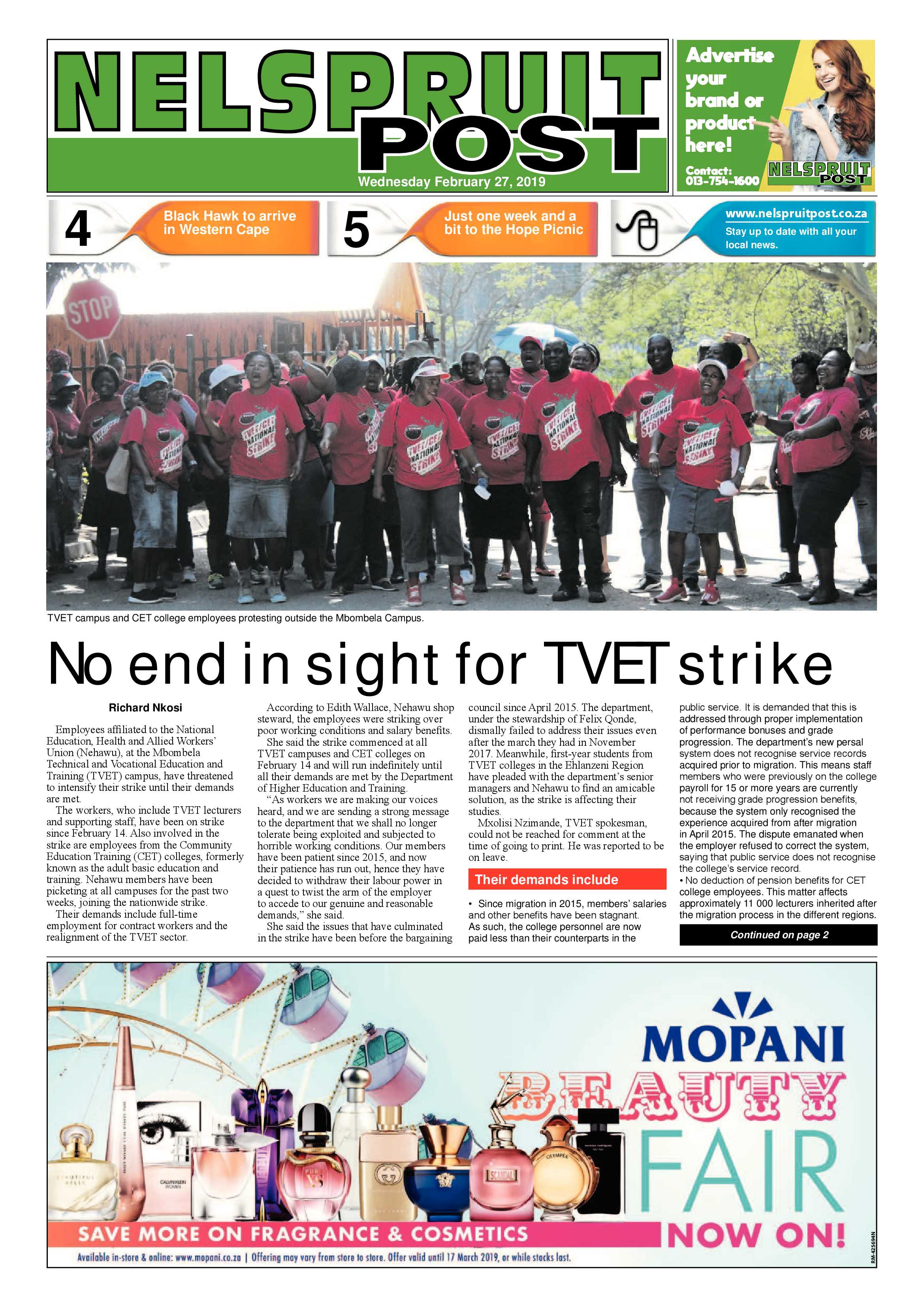 Nelspruit Post 27 February 2019 page 1