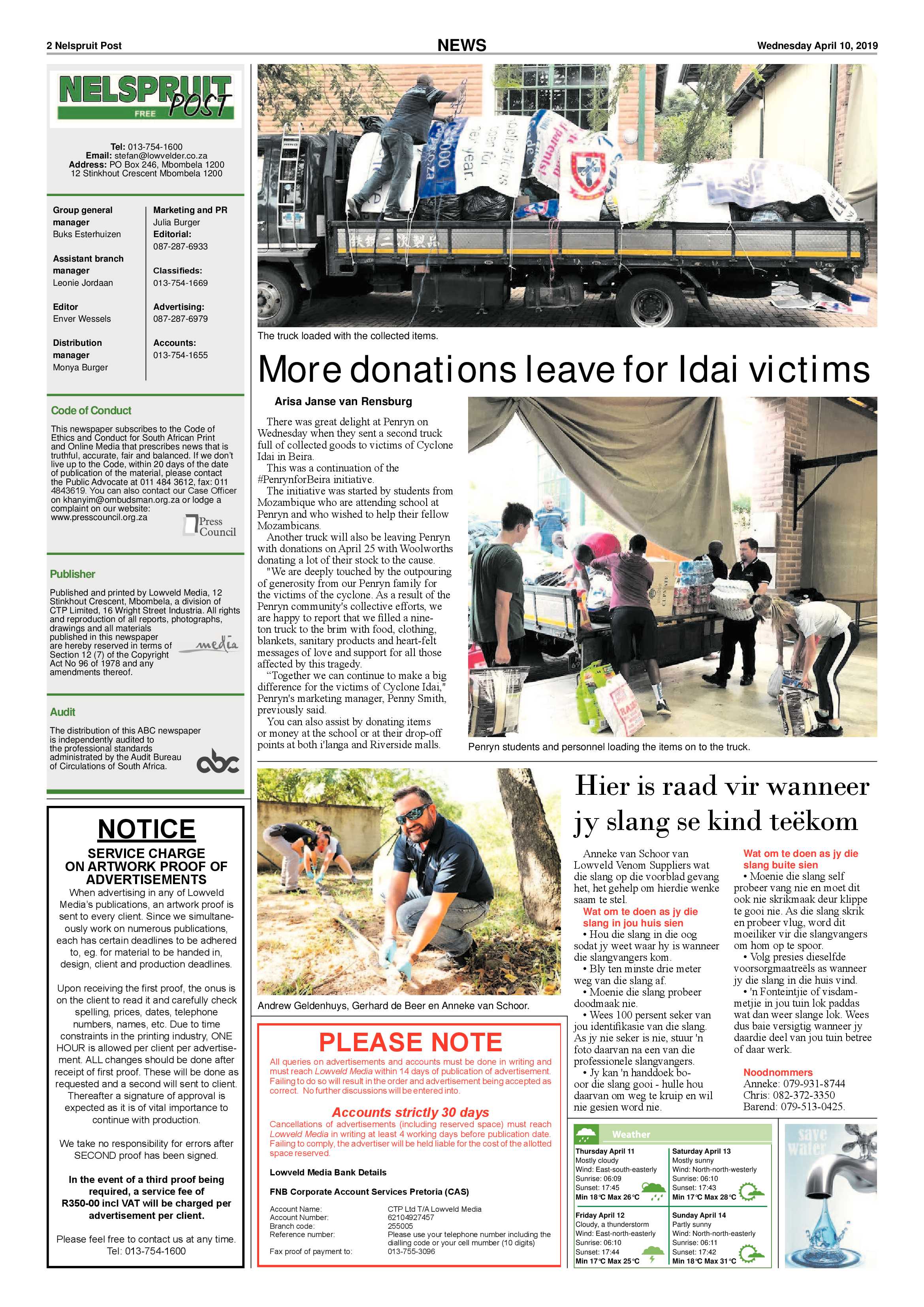 Nelspruit Post 10 April 2019 page 2