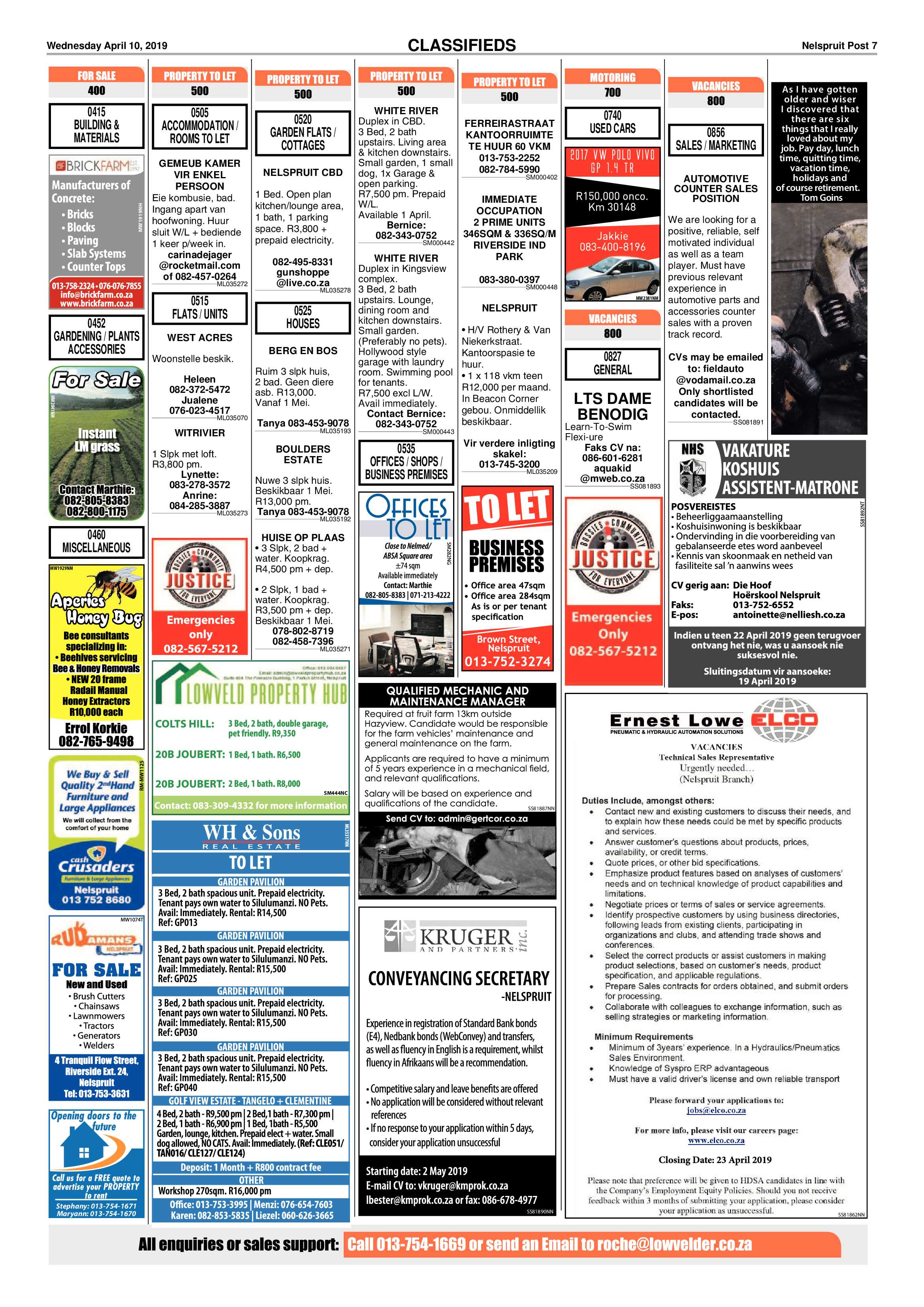 Nelspruit Post 10 April 2019 page 7