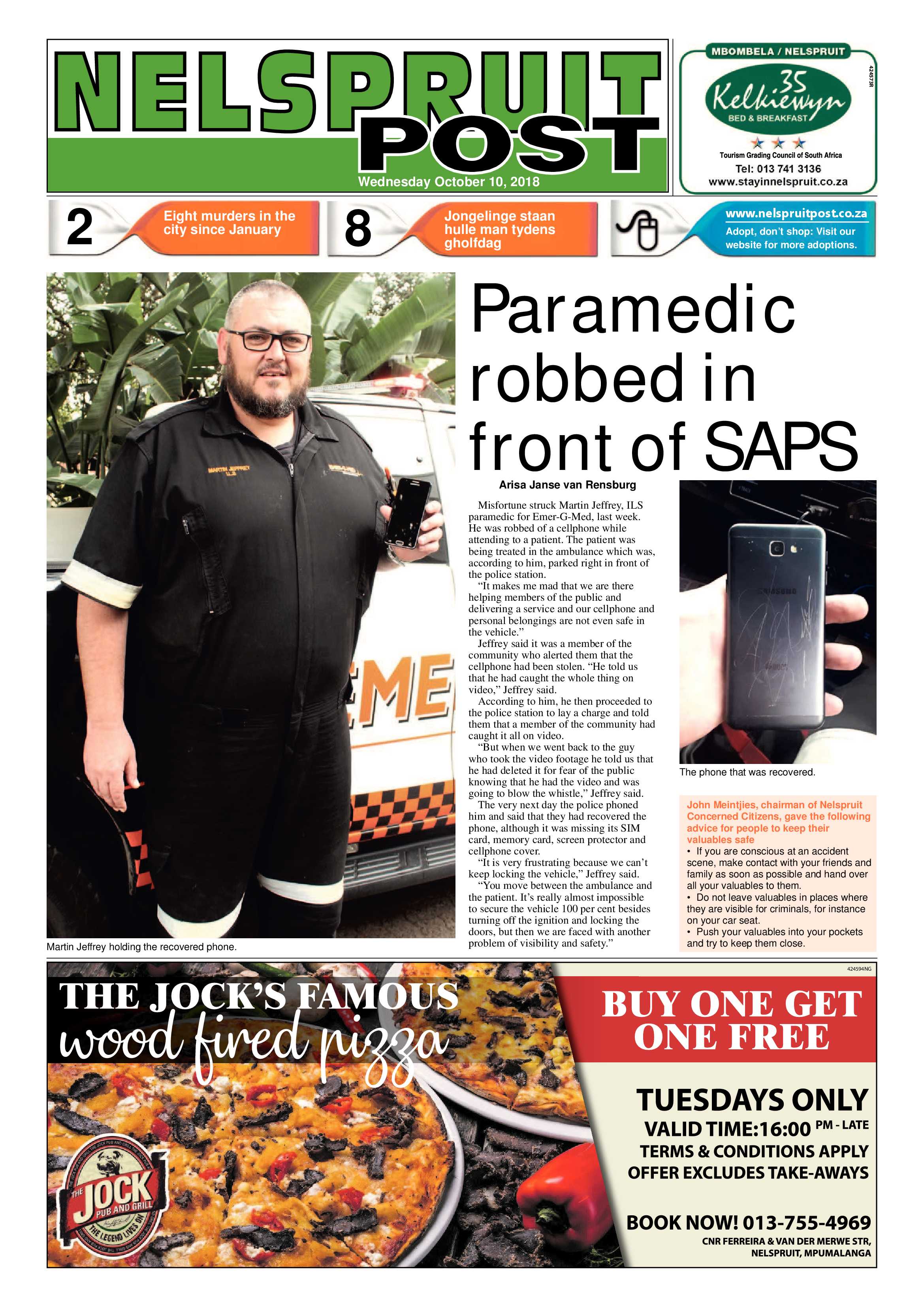 Nelspruit Post 10 October 2018 page 1