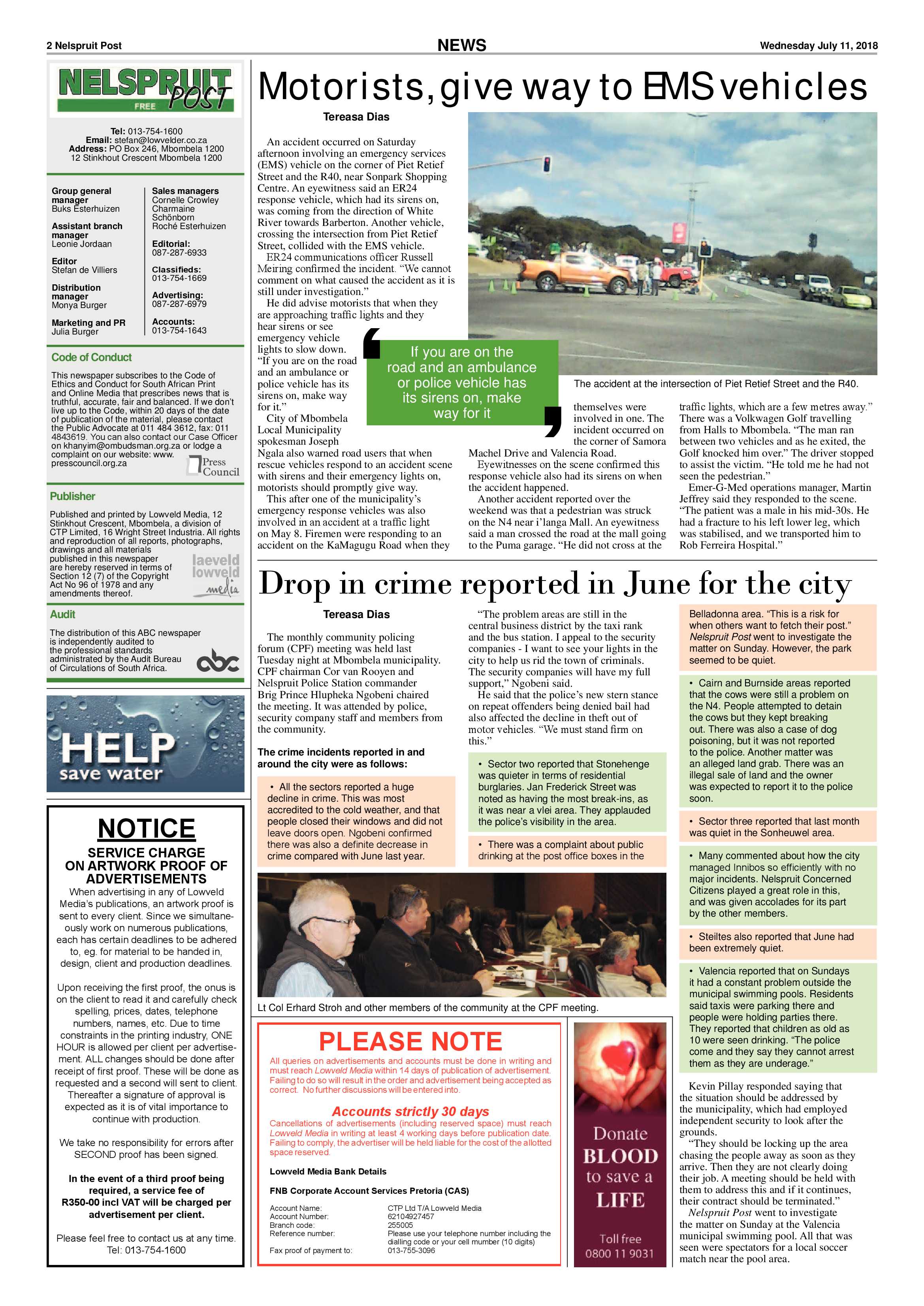 Nelspruit Post 11 July 2018 page 2