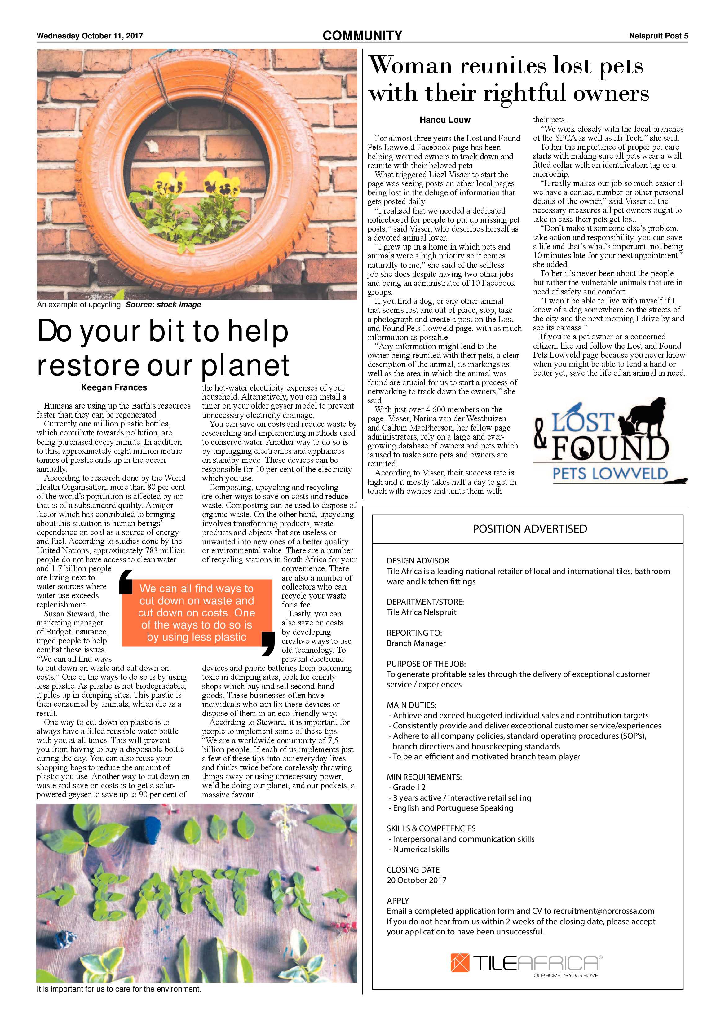 Nelspruit Post 11 October 2017 page 5