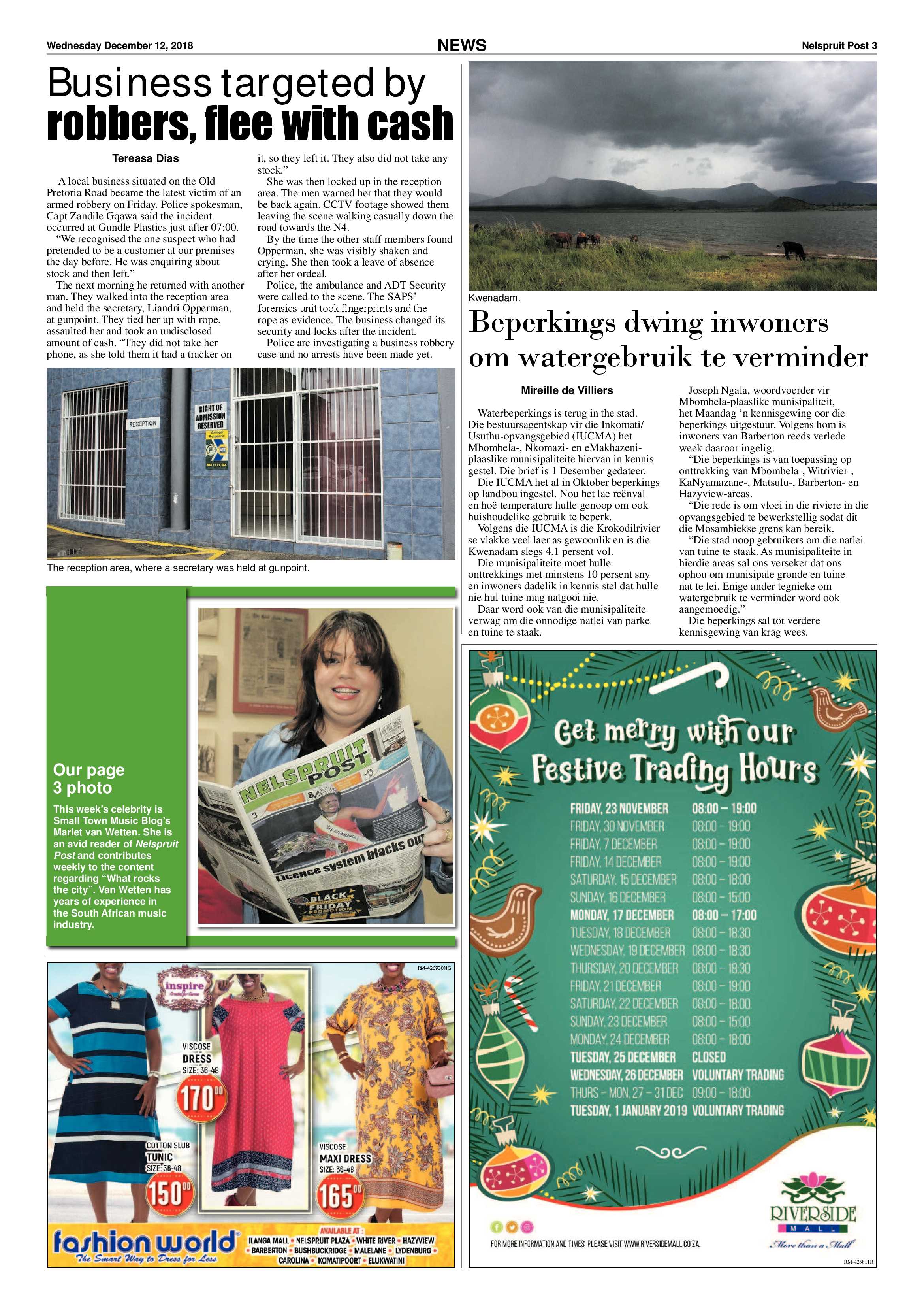 Nelspruit Post 12 December 2018 page 3