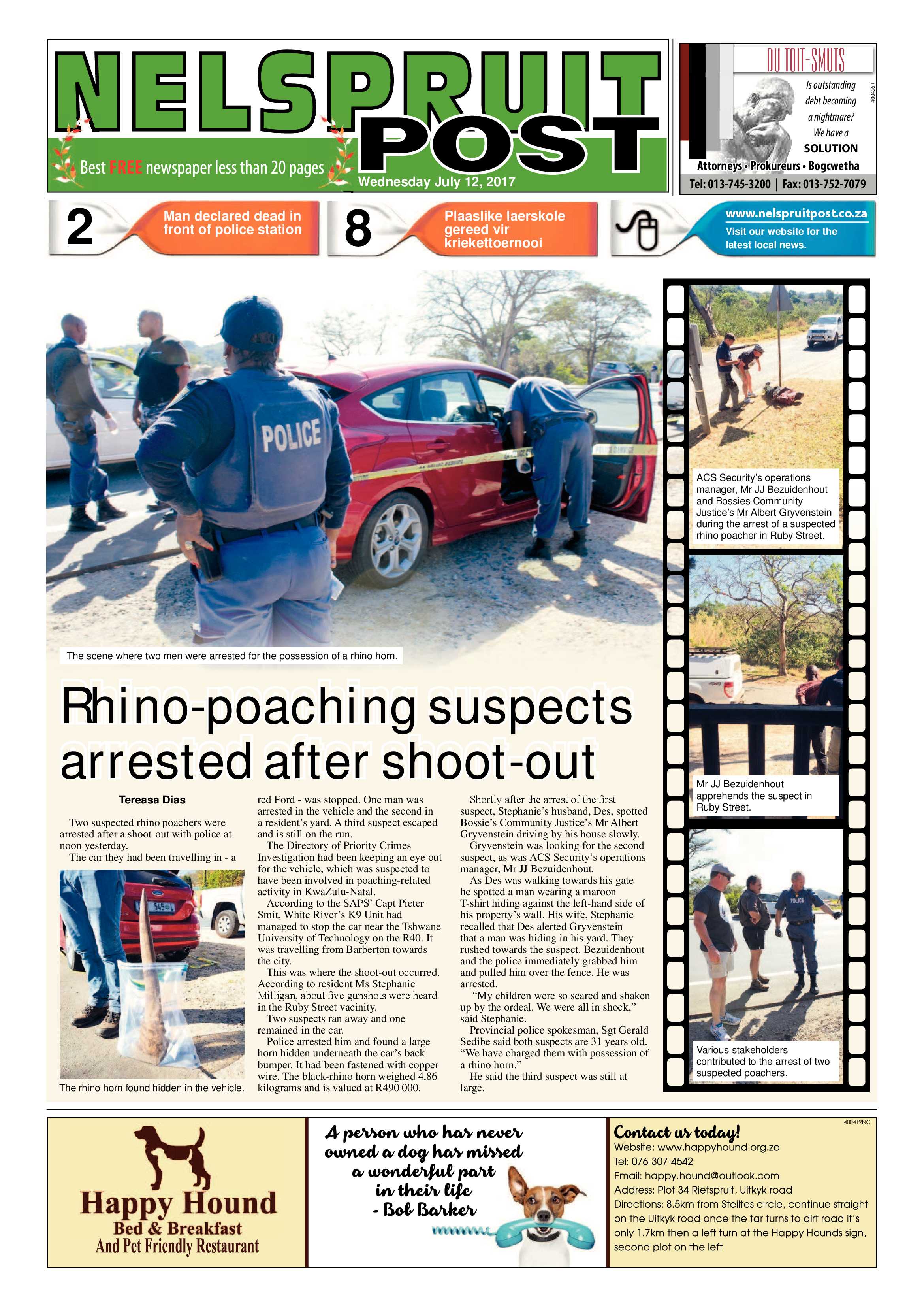 Nelspruit Post 12 July 2017 page 1