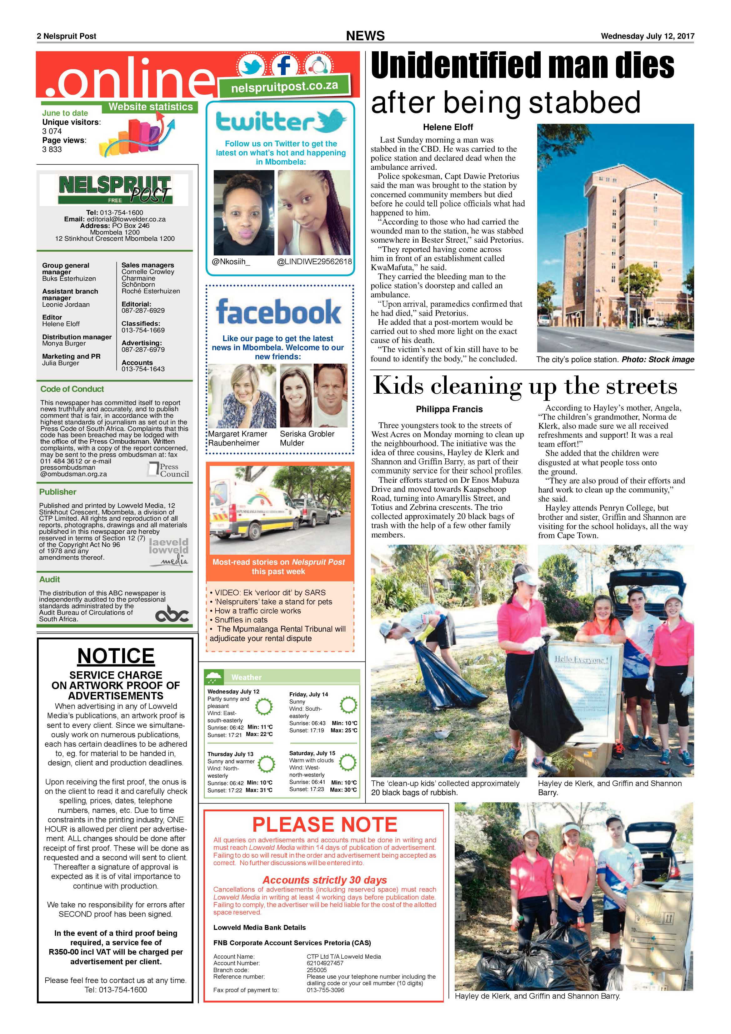 Nelspruit Post 12 July 2017 page 2