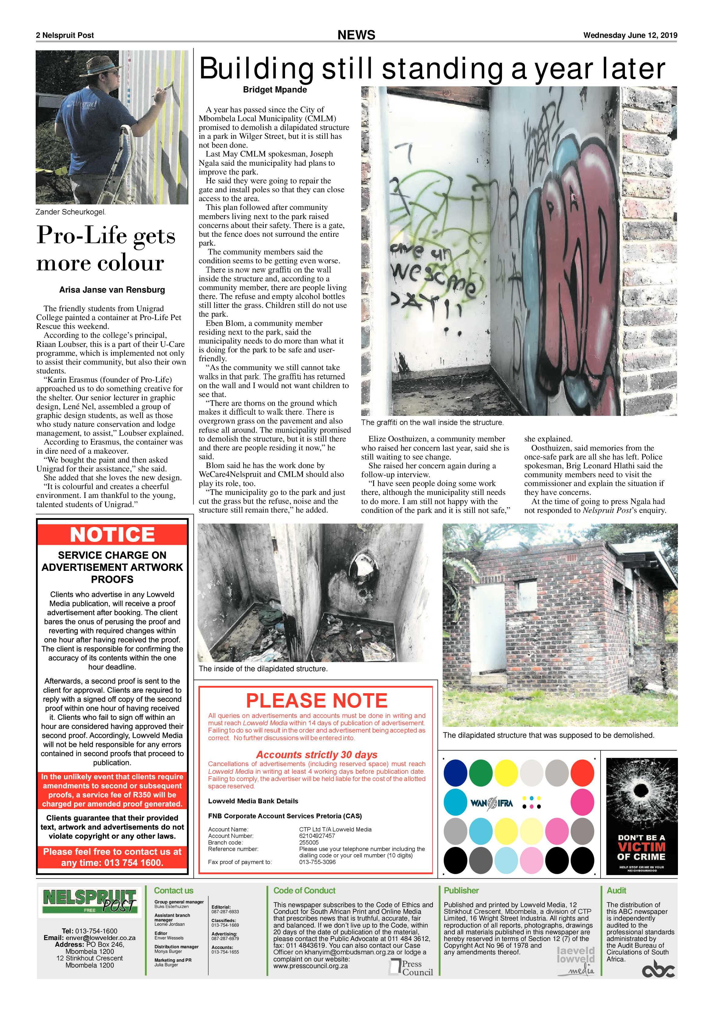 Nelspruit Post 12 June 2019 page 2