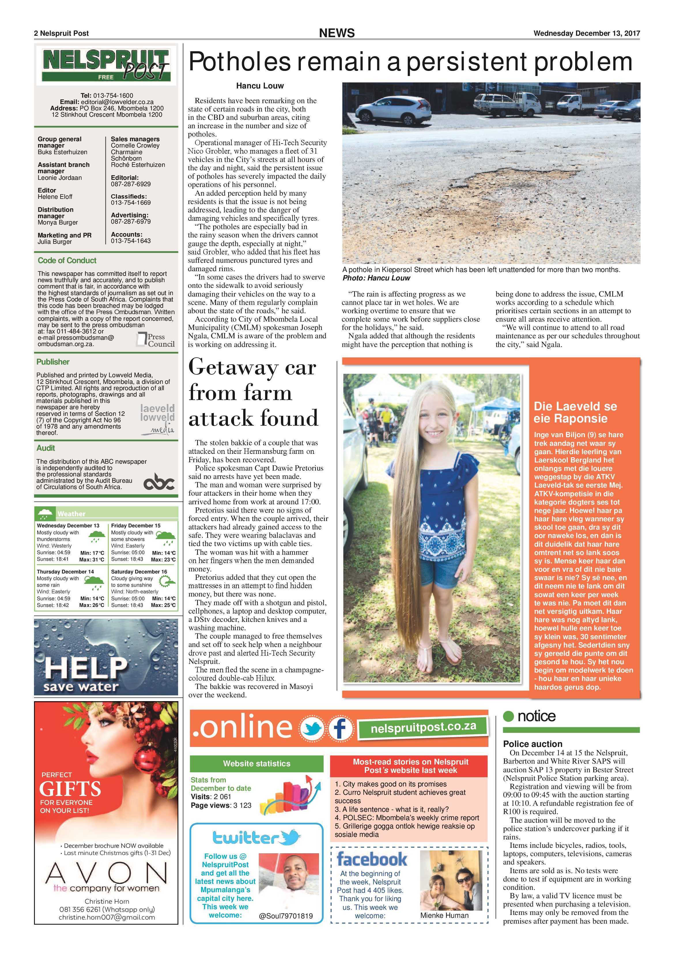 Nelspruit Post 13 December 2017 page 2