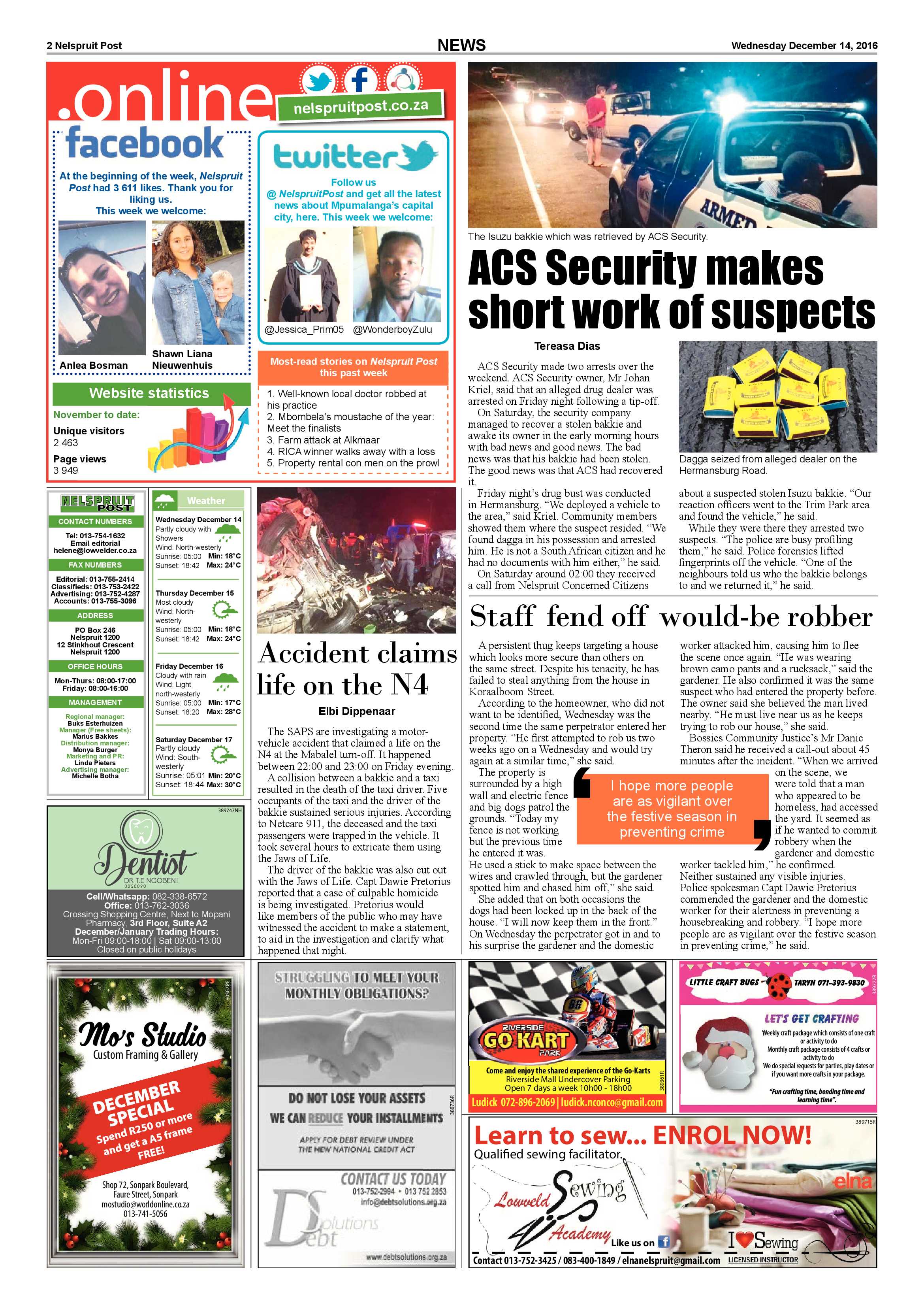 Nelspruit Post 14 December 2016 page 2