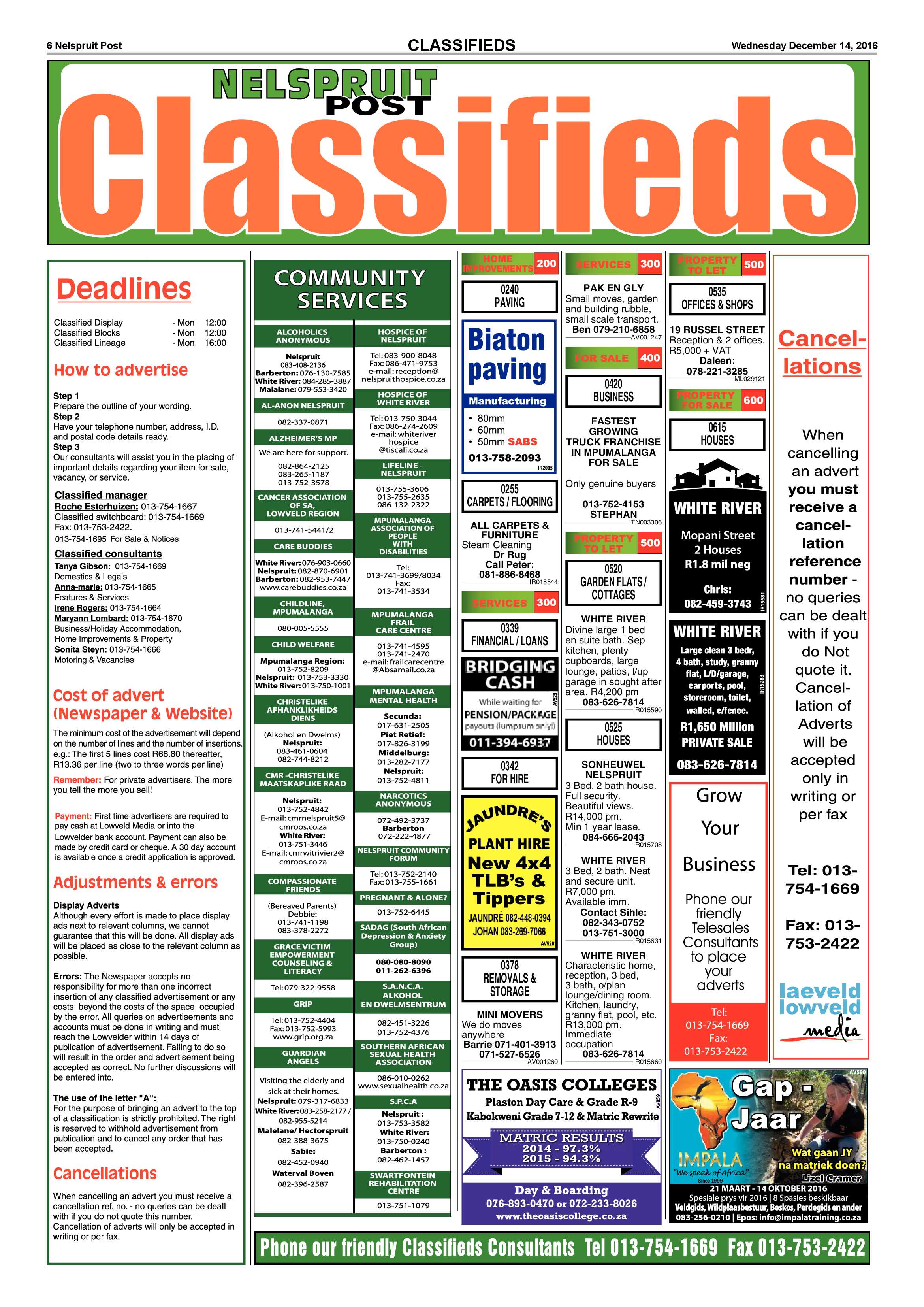 Nelspruit Post 14 December 2016 page 6