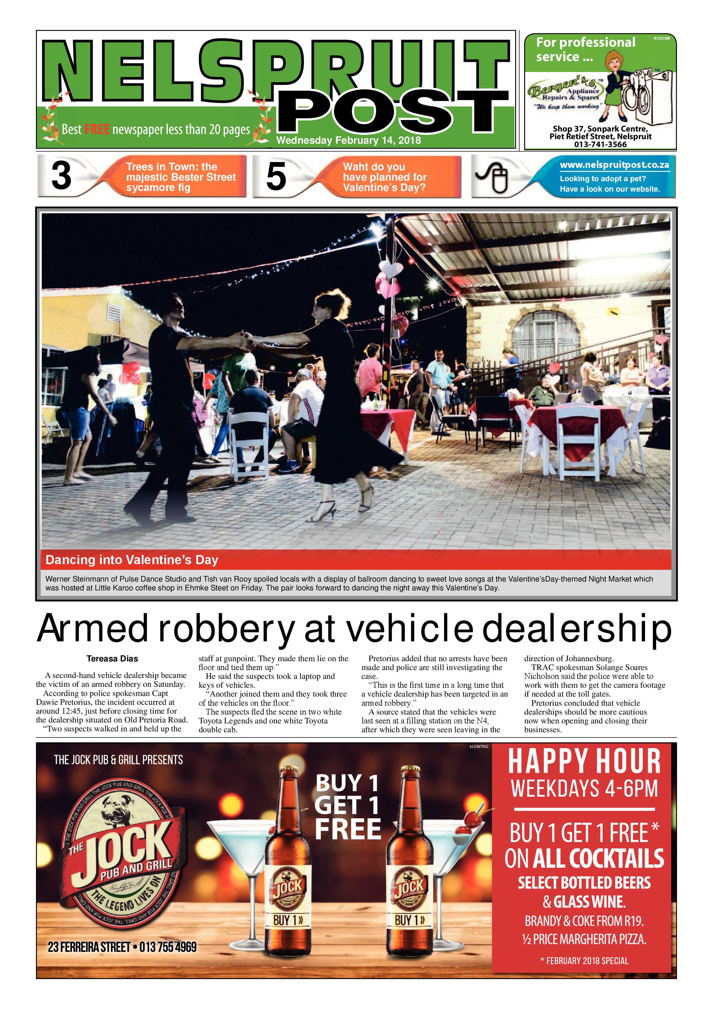 Nelspruit Post 14 February 2018 page 1