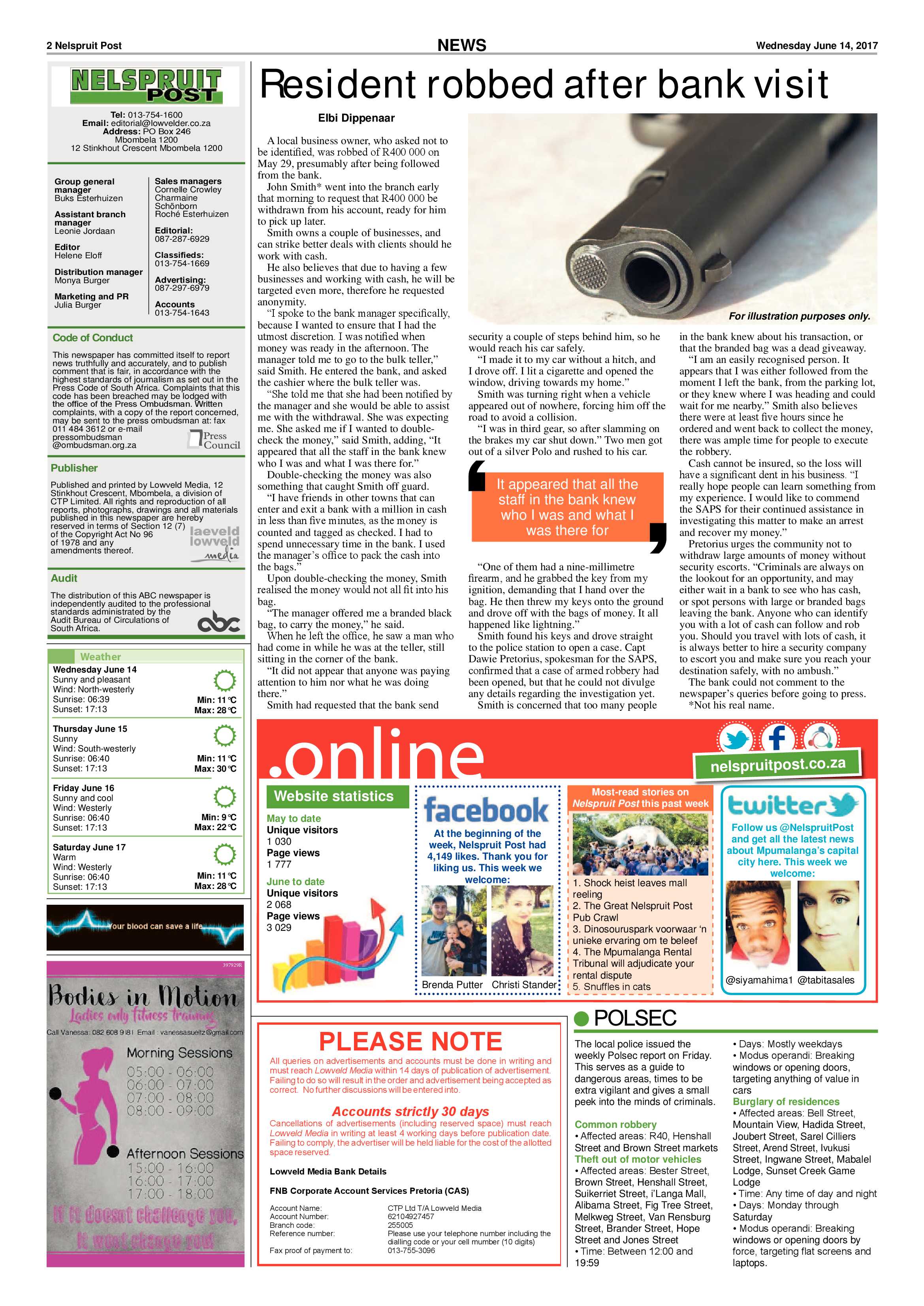 Nelspruit Post 14 June 2017 page 2