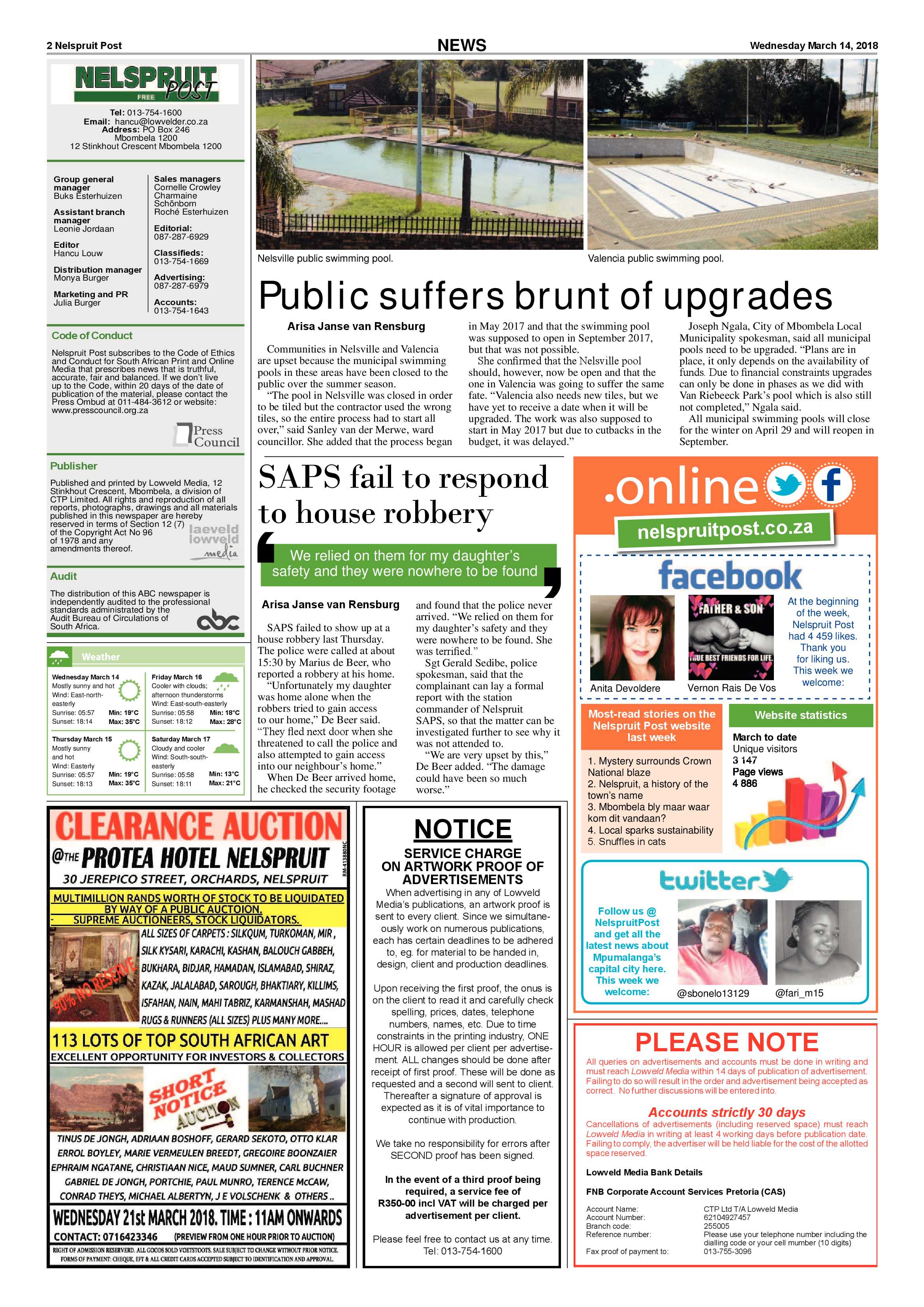 Nelspruit Post 14 March 2018 page 2