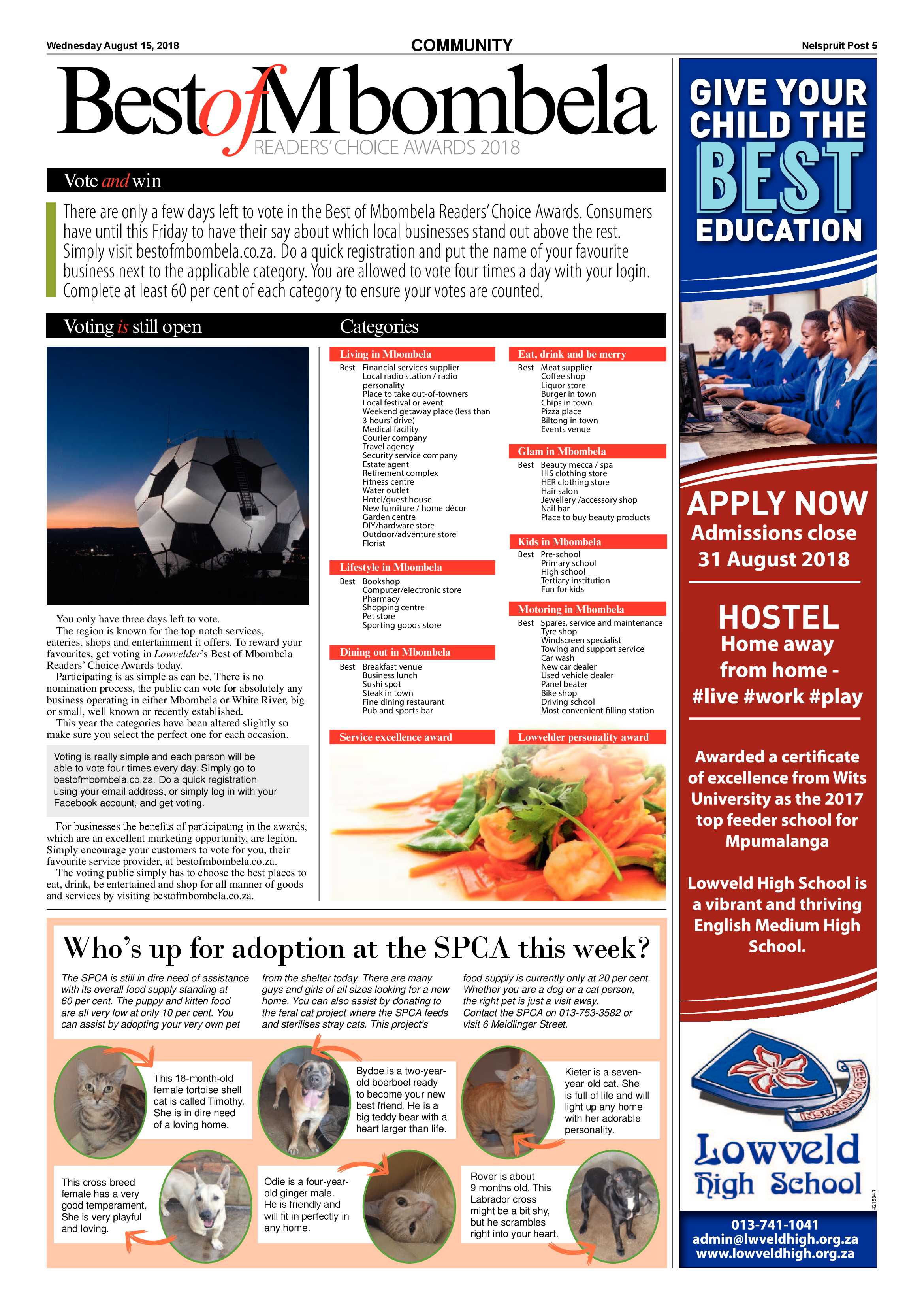 Nelspruit Post 15 August 2018 page 5