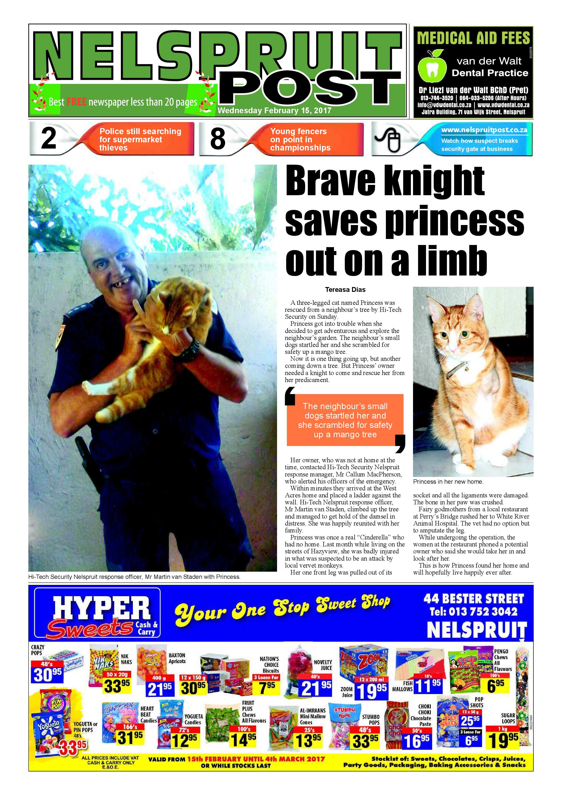 Nelspruit Post 15 February 2017 page 1