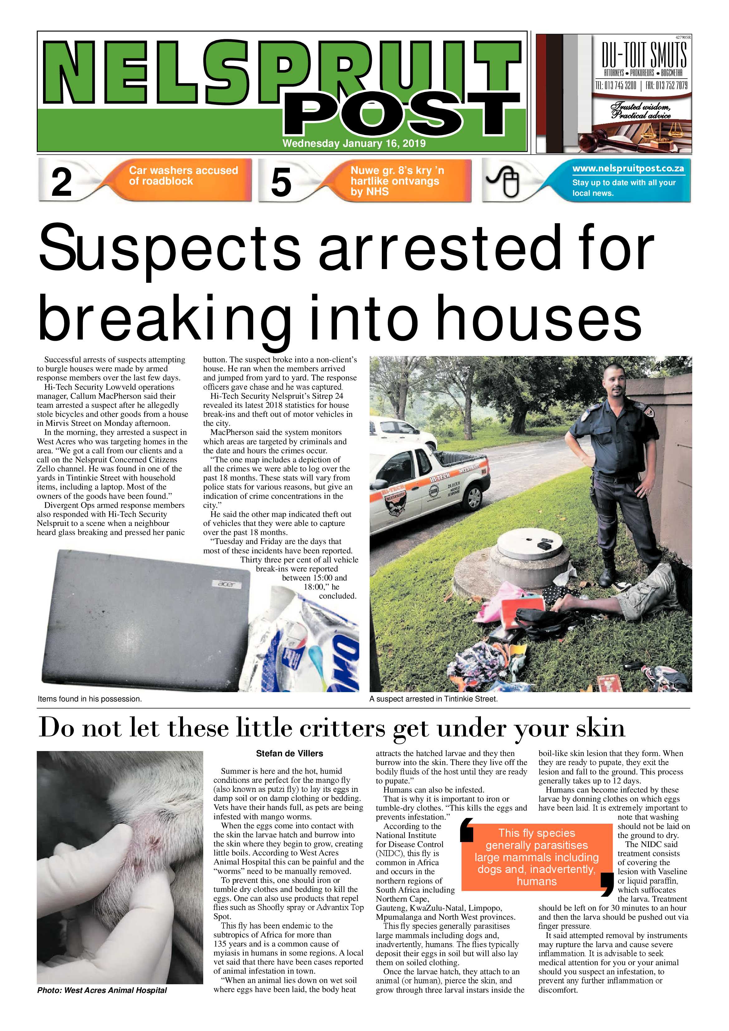 Nelspruit Post 16 January 2019 page 1