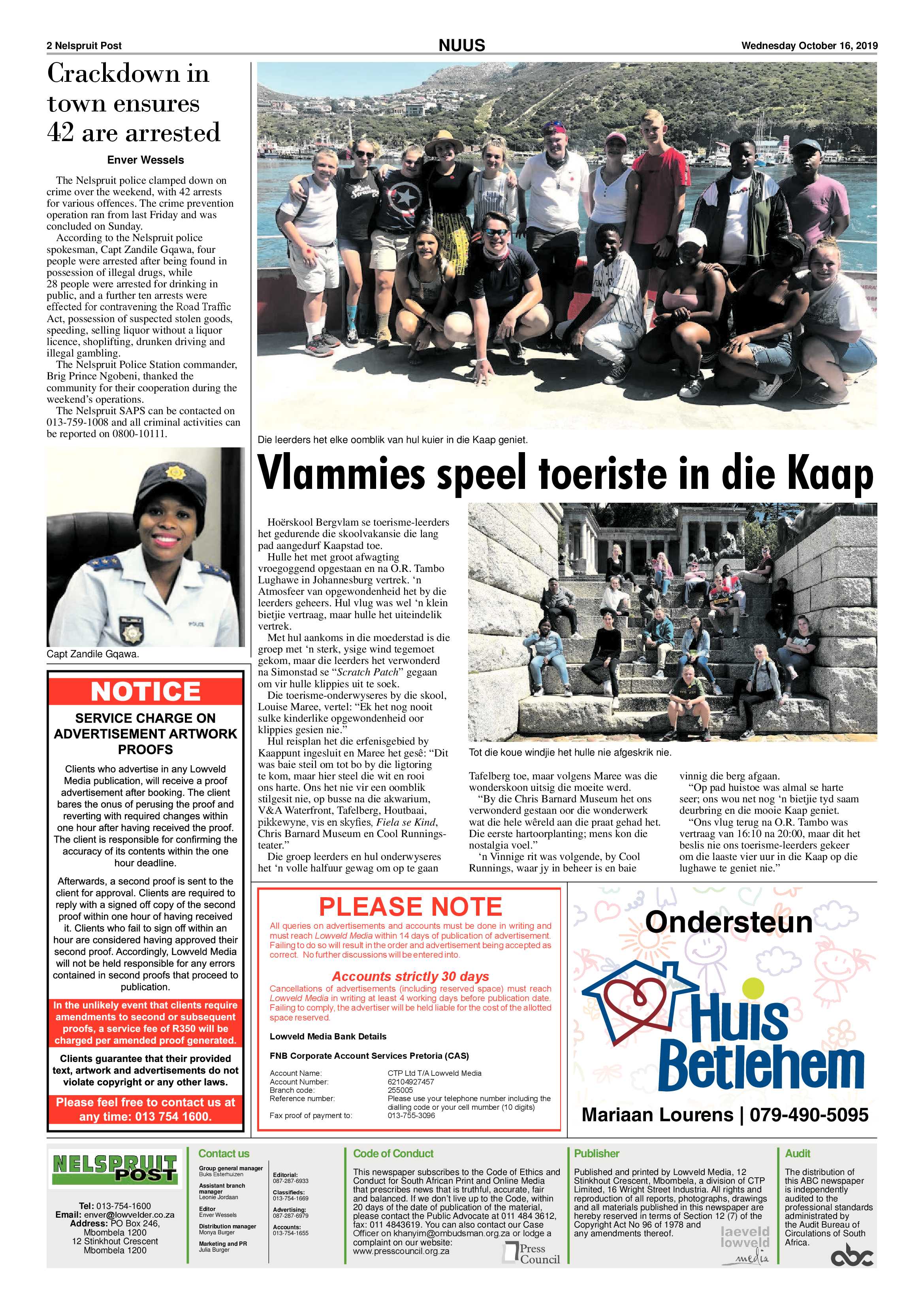 Nelspruit Post 16 October 2019 page 2
