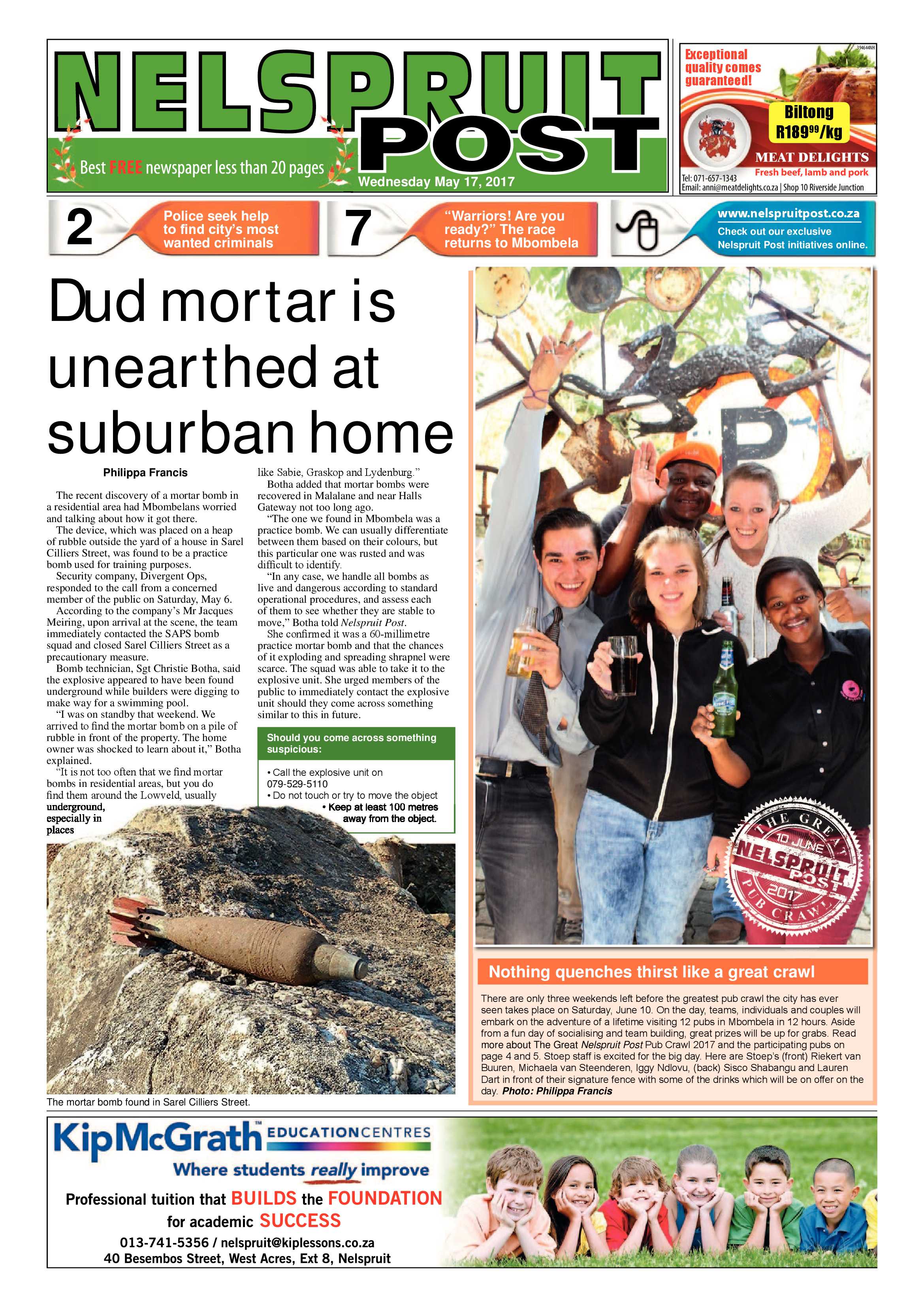 Nelspruit Post 17 May 2017 page 1