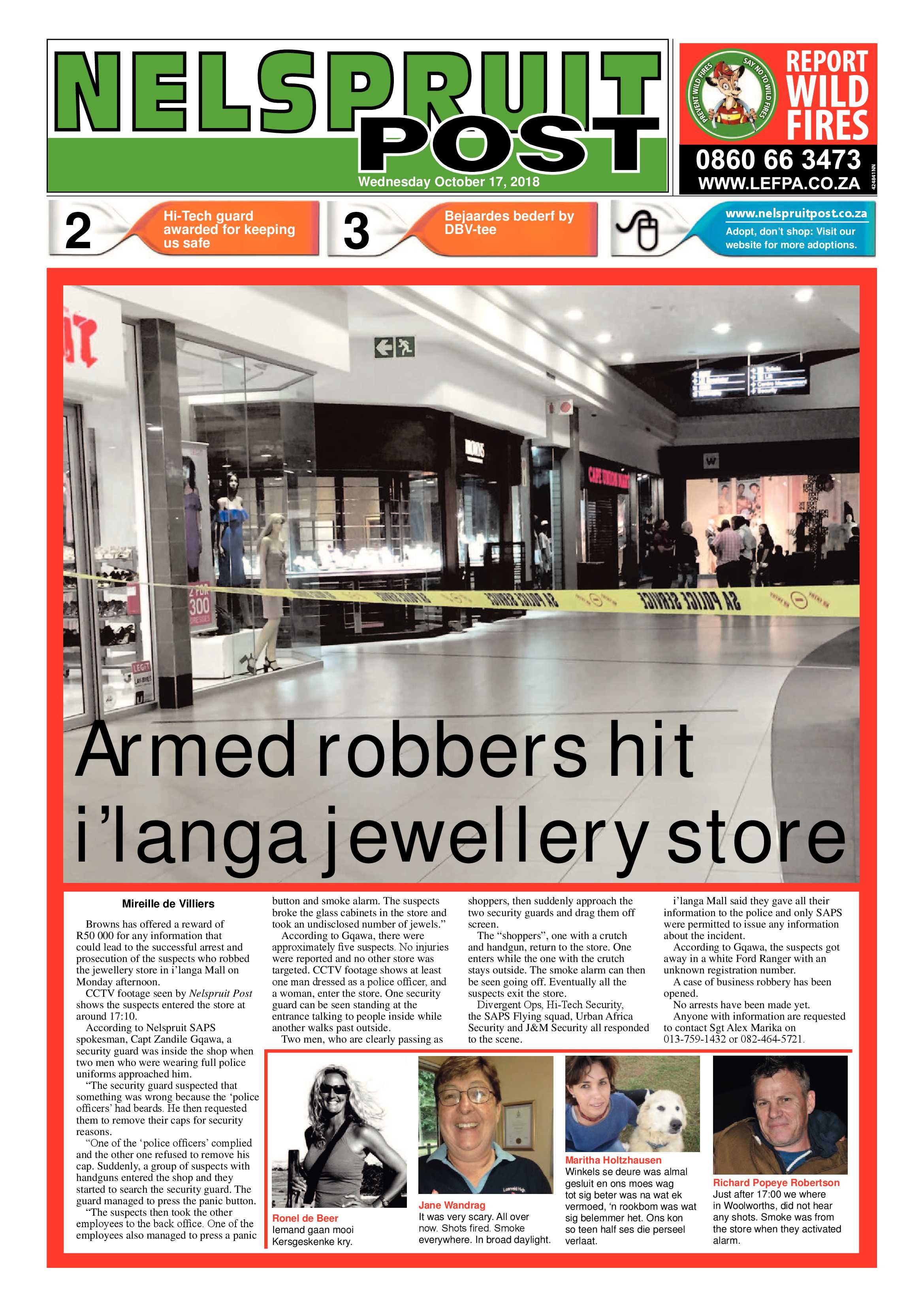 Nelspruit Post 17 October 2018 page 1