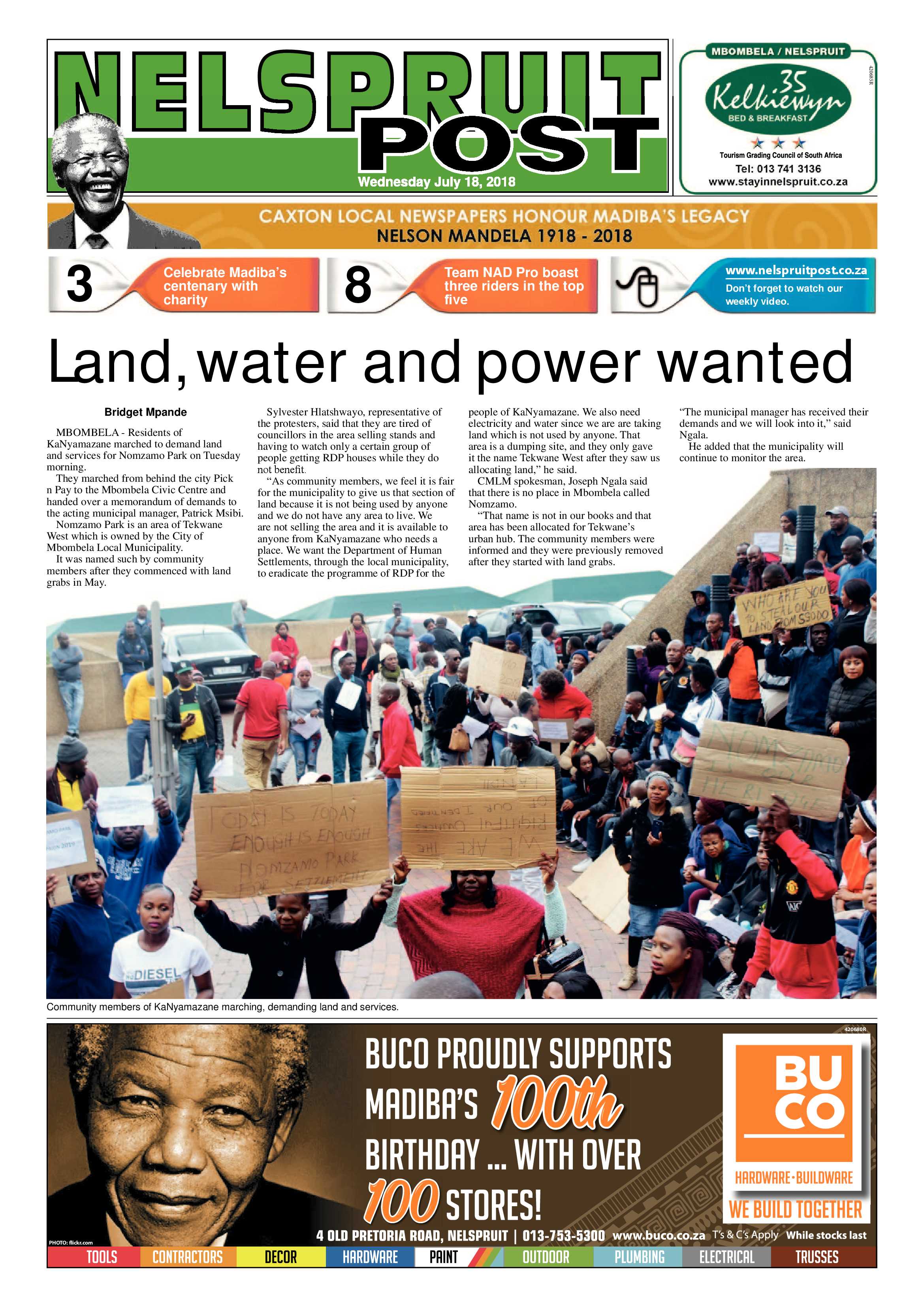 Nelspruit Post 18 July 2018 page 1