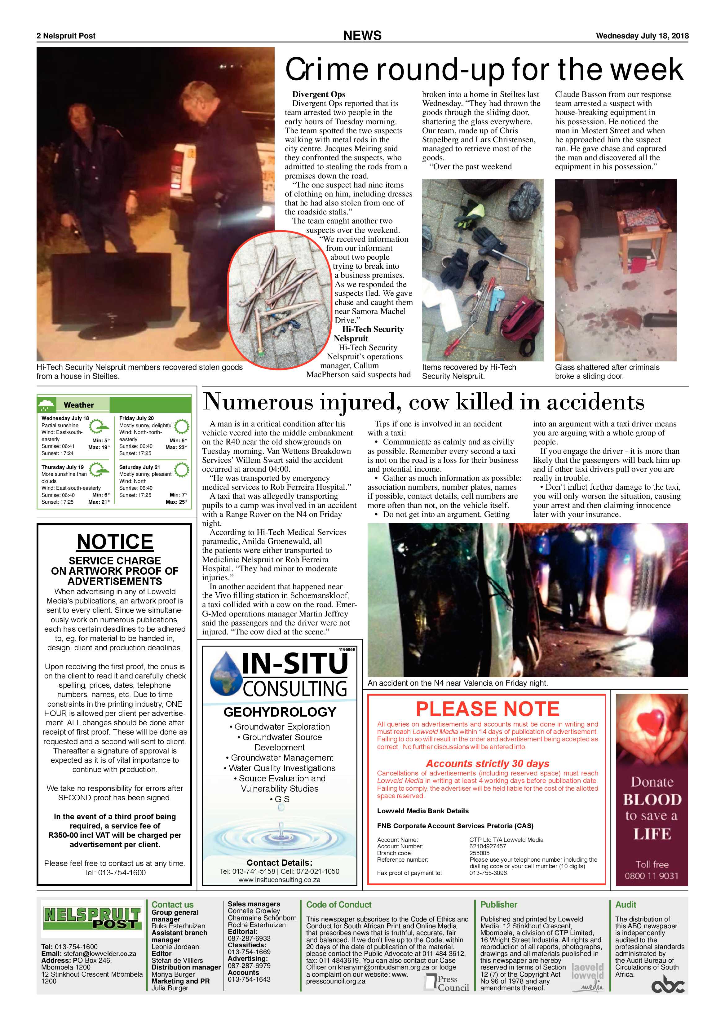 Nelspruit Post 18 July 2018 page 2