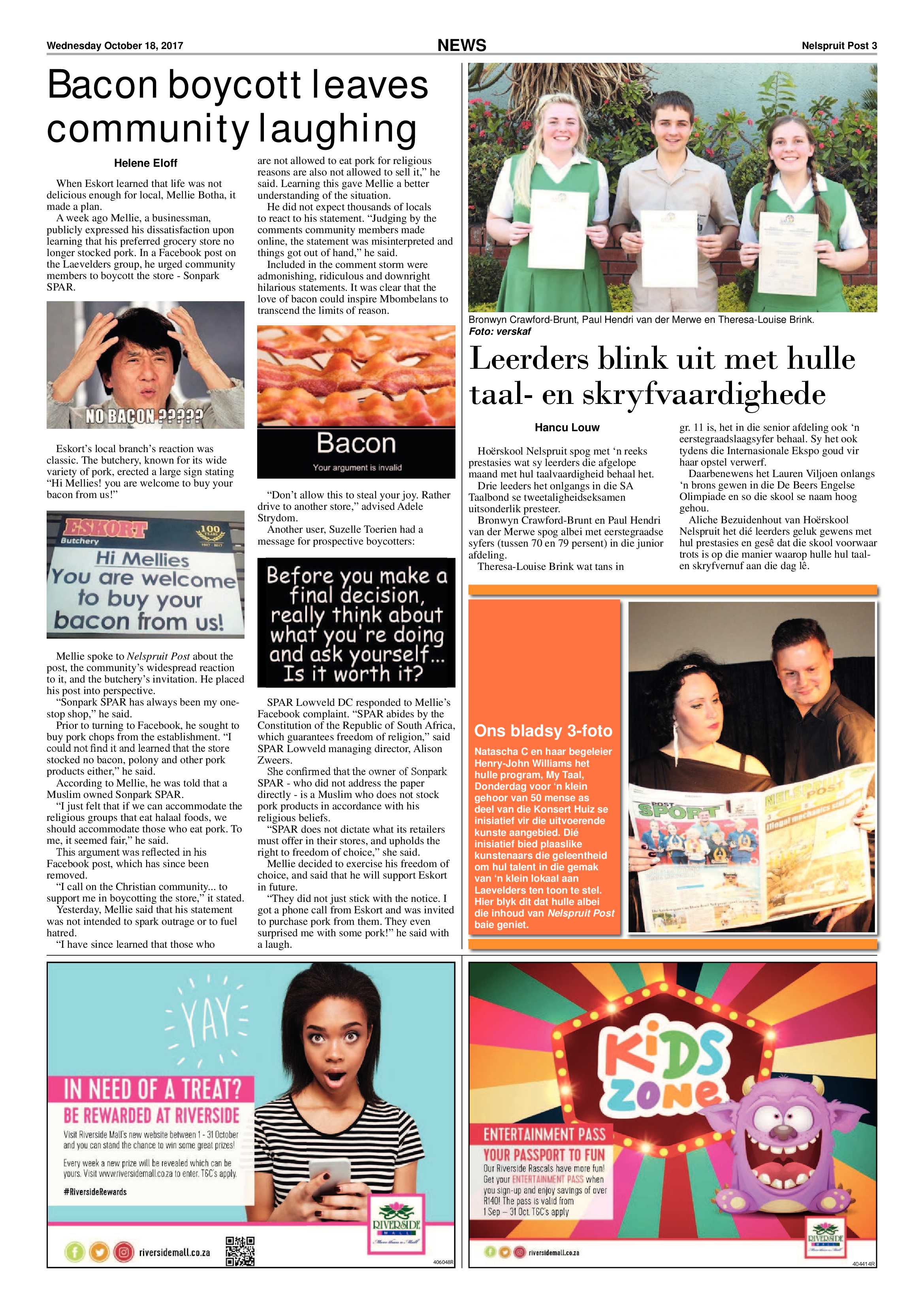 Nelspruit Post 18 October 2017 page 3