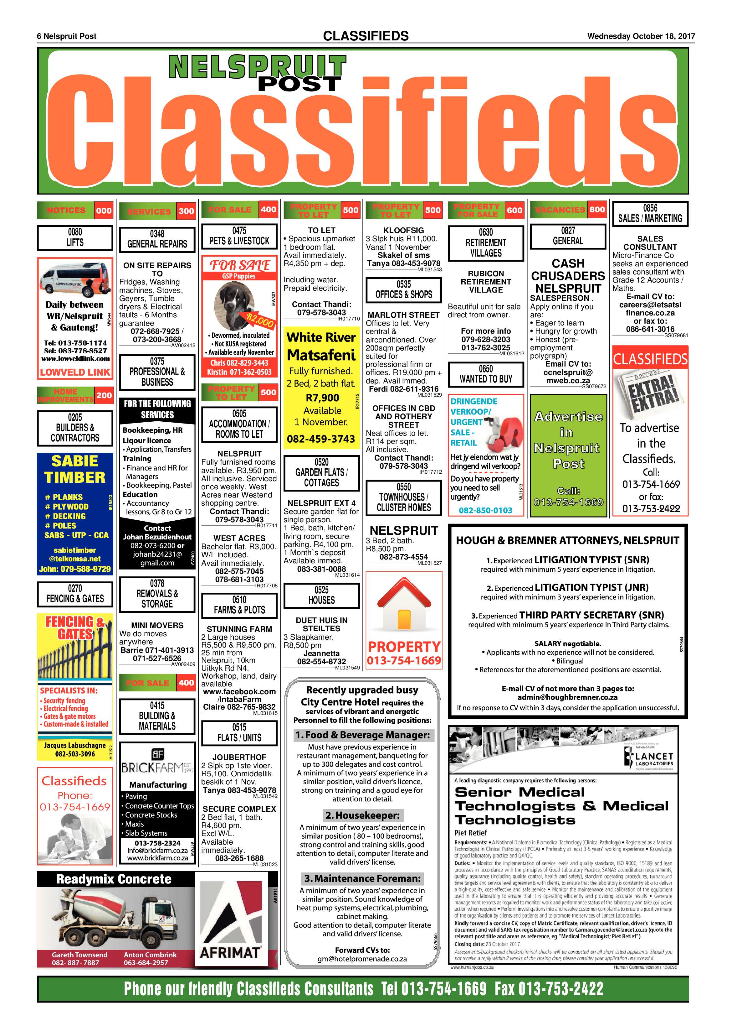 Nelspruit Post 18 October 2017 page 6