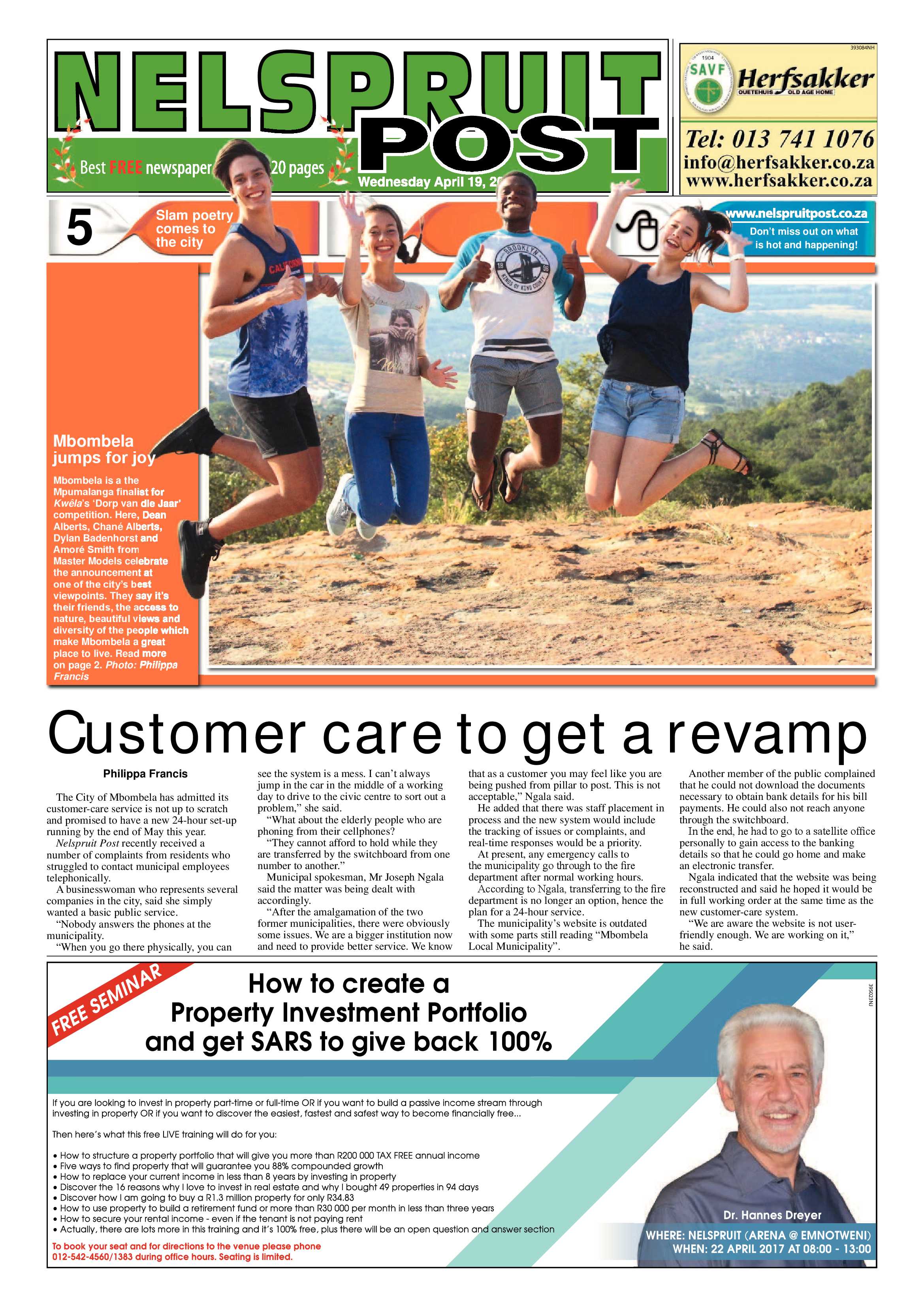 Nelspruit Post 19 April 2017 page 1