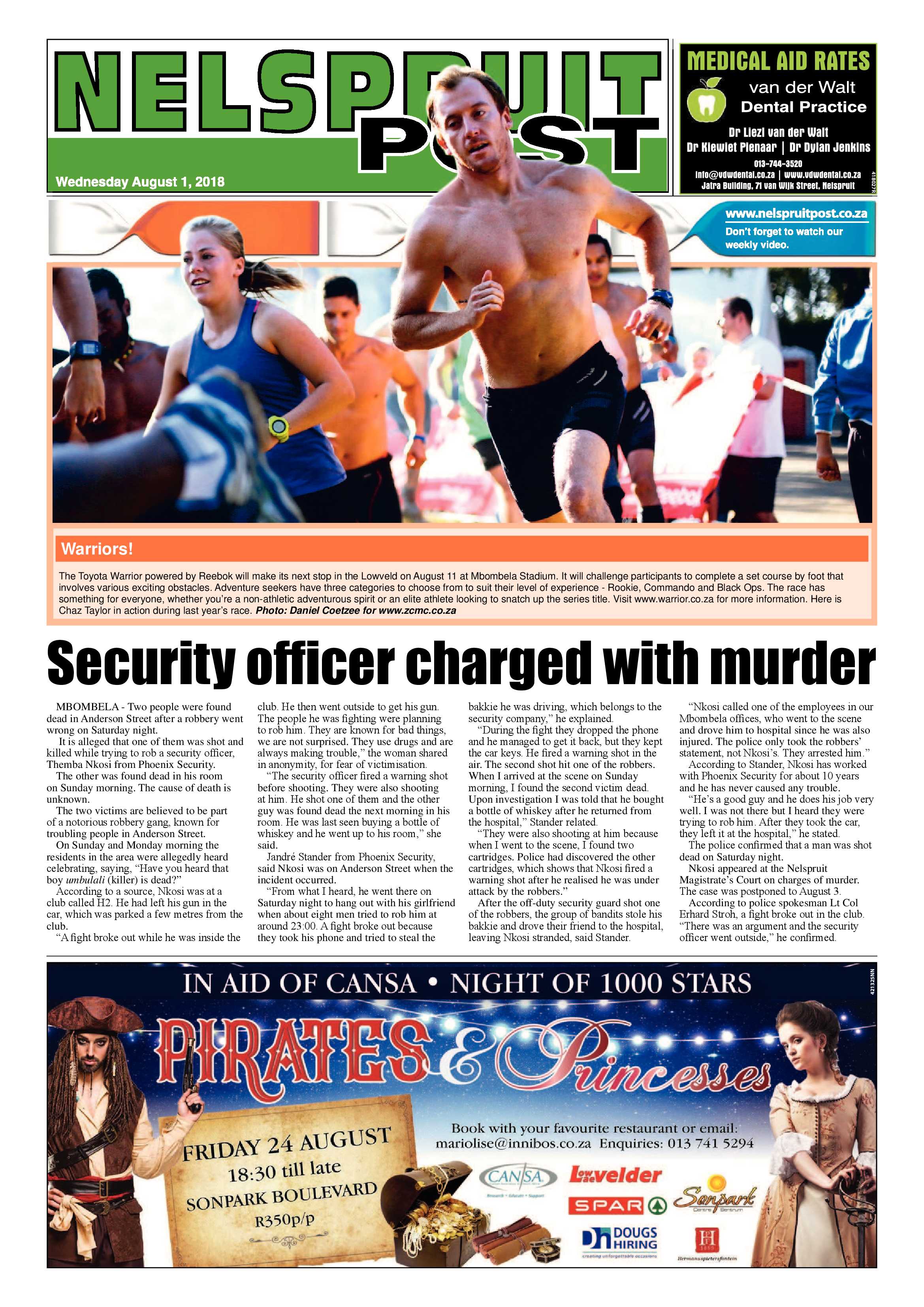 Nelspruit Post 1 August 2018 page 1