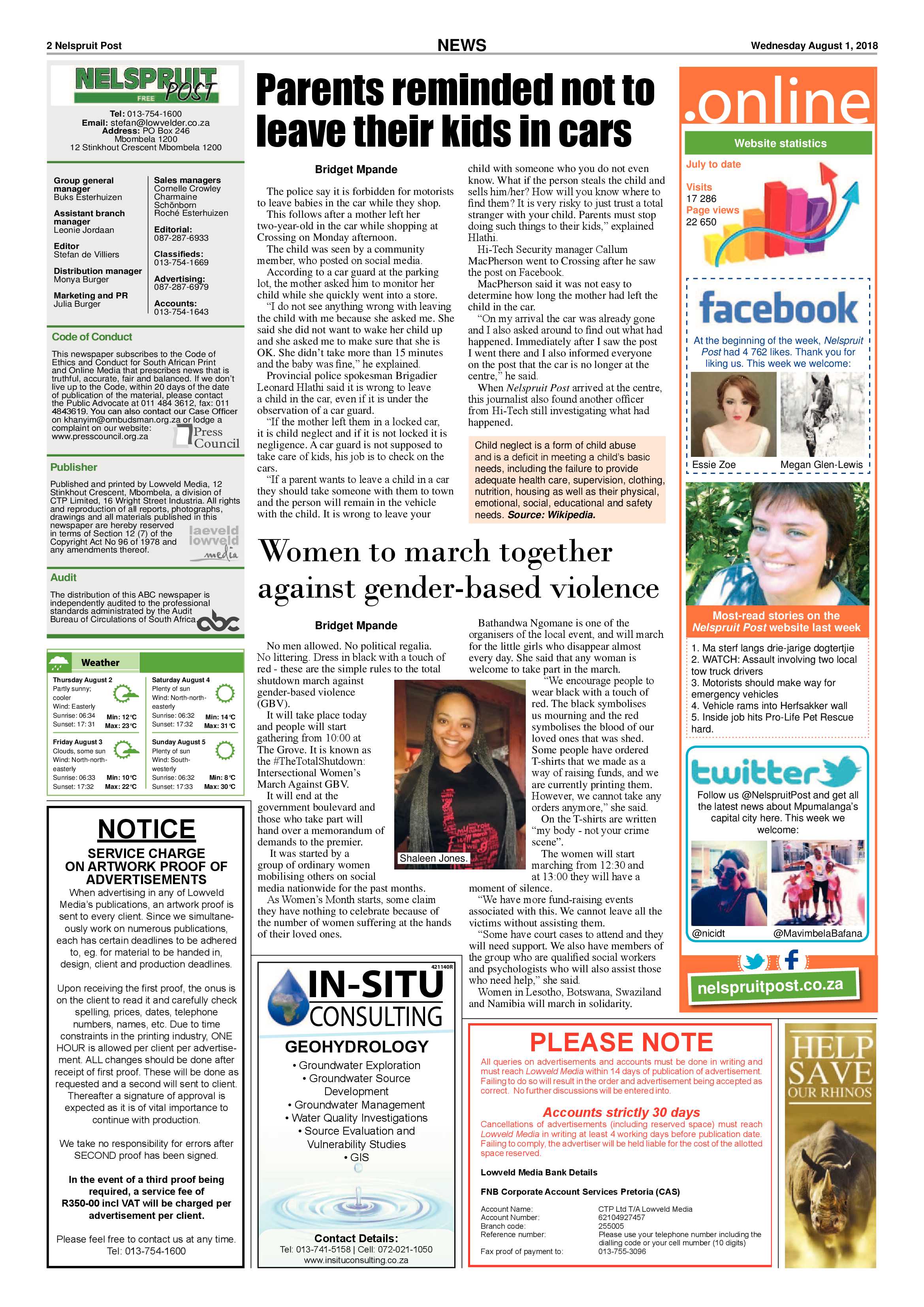 Nelspruit Post 1 August 2018 page 2