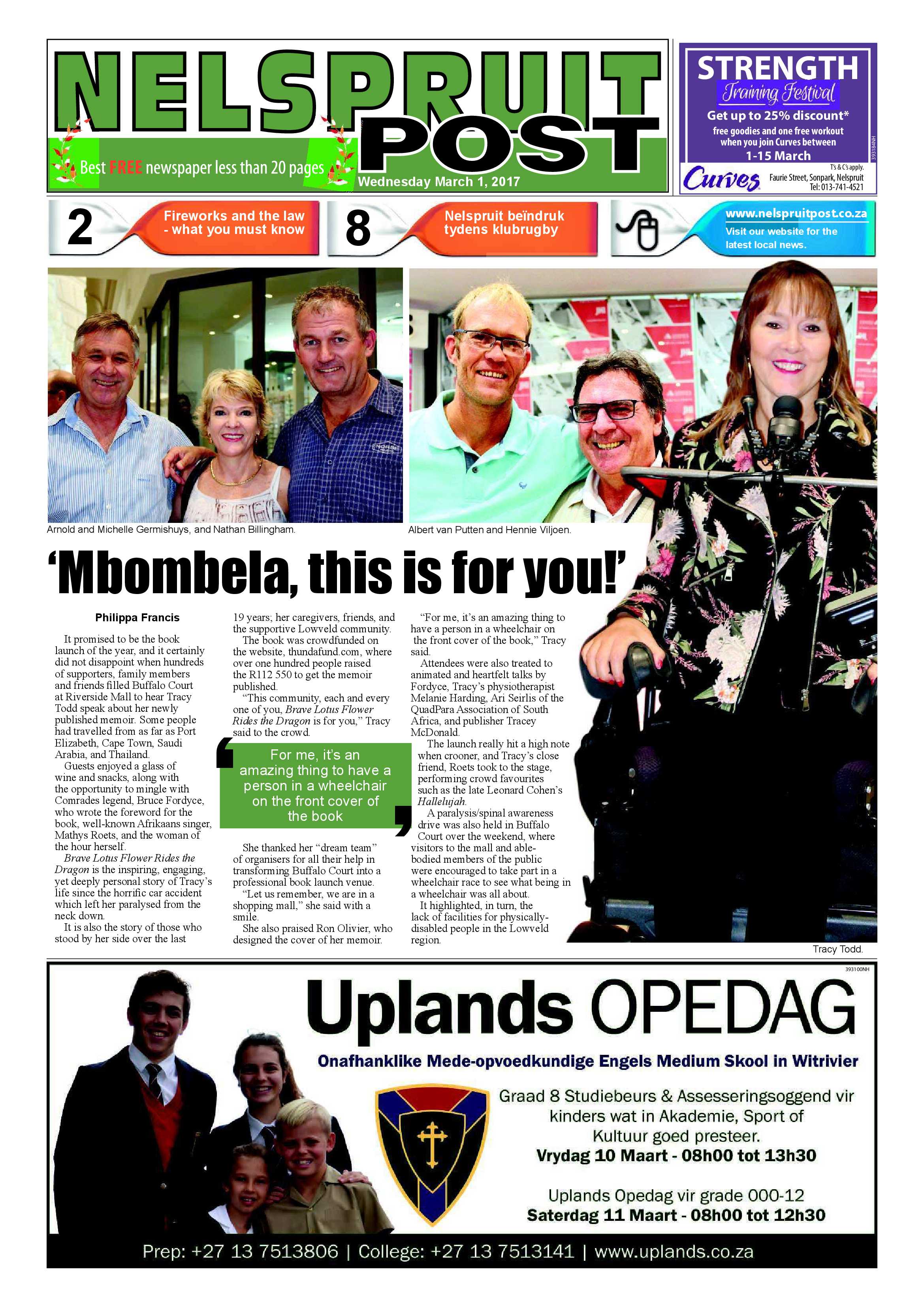 Nelspruit Post 1 March 2017 page 1