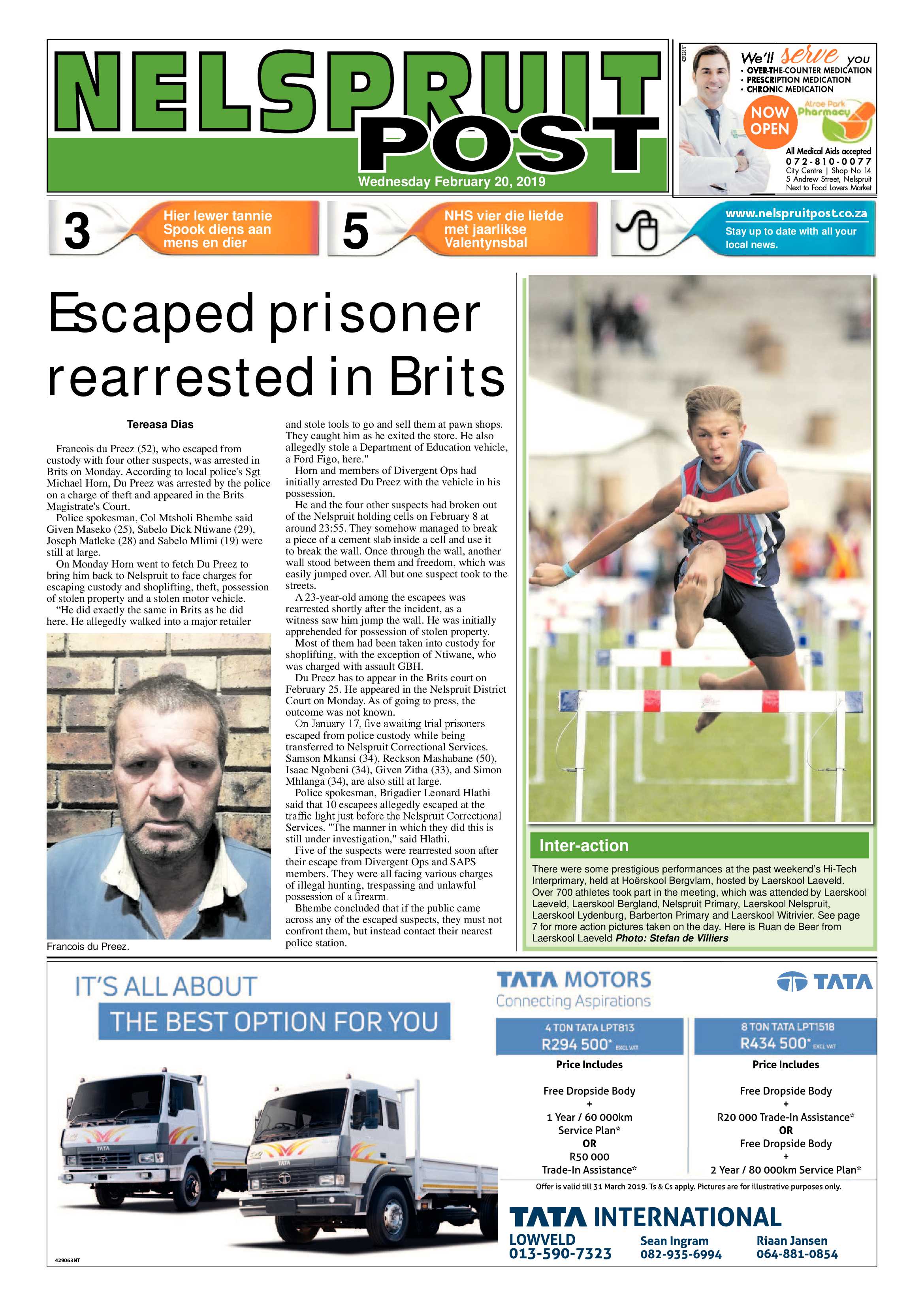 Nelspruit Post 20 February 2019 page 1