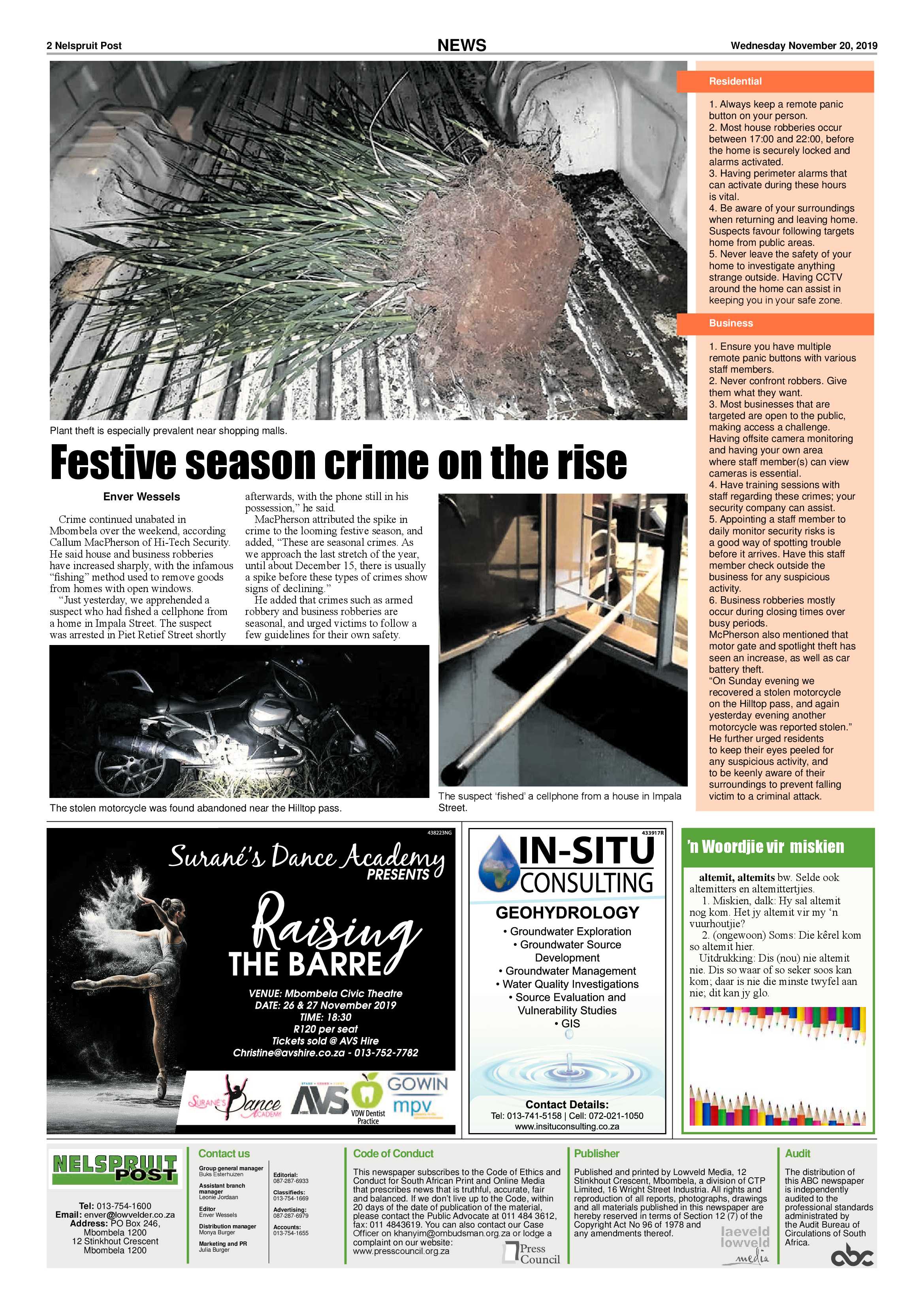 Nelspruit Post 20 November 2019 page 2
