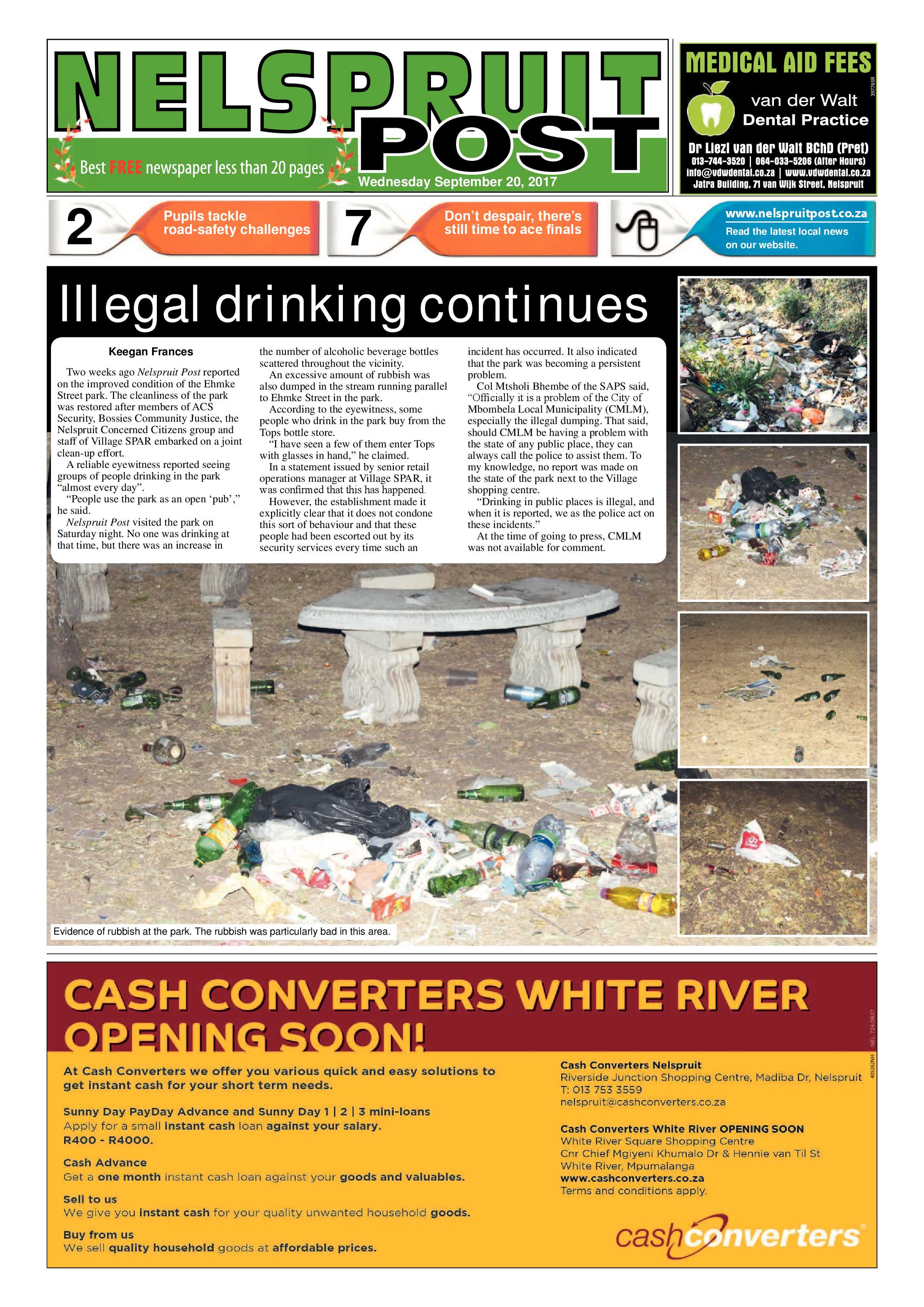 Nelspruit Post 20 September 2017 page 1