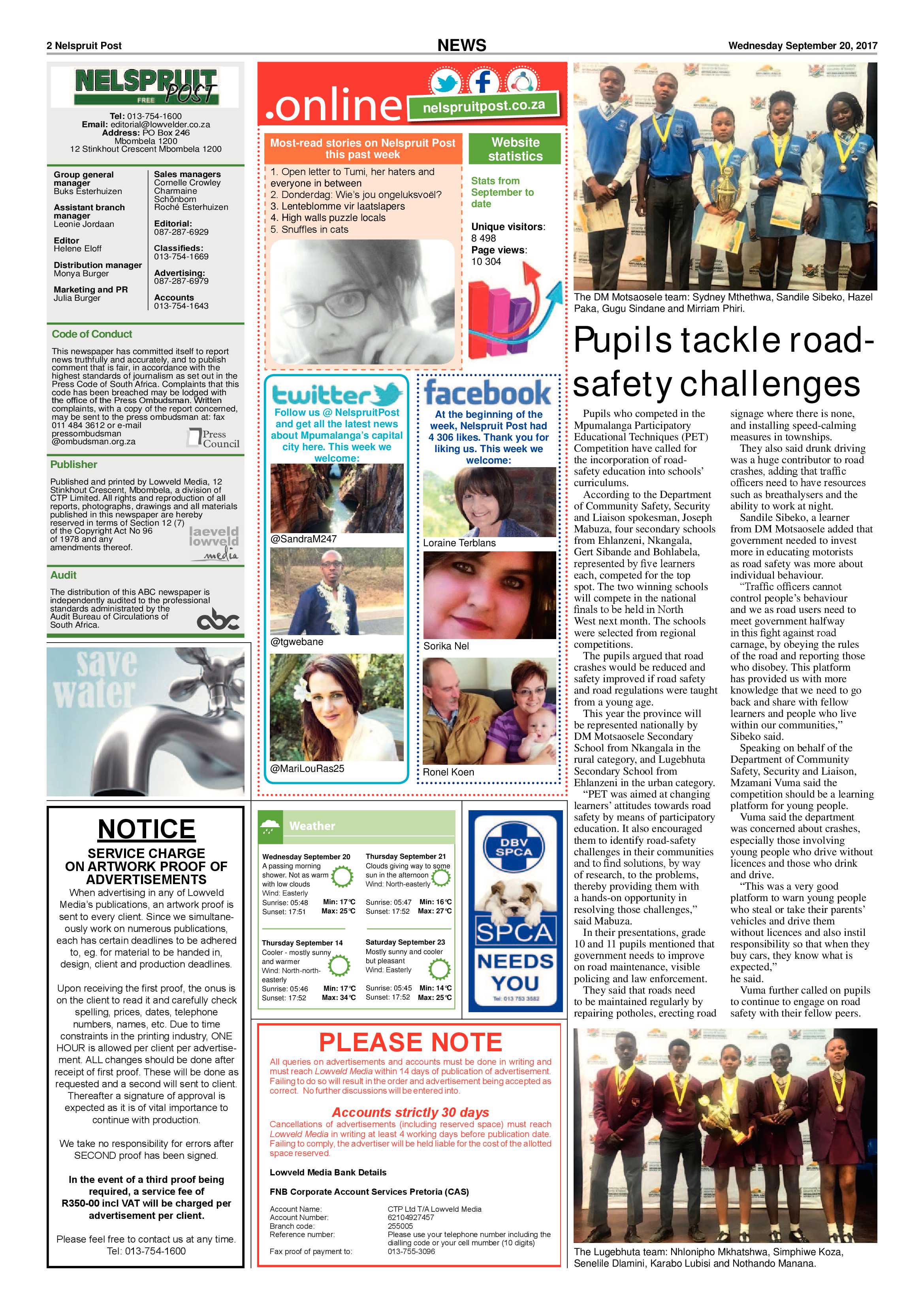 Nelspruit Post 20 September 2017 page 2
