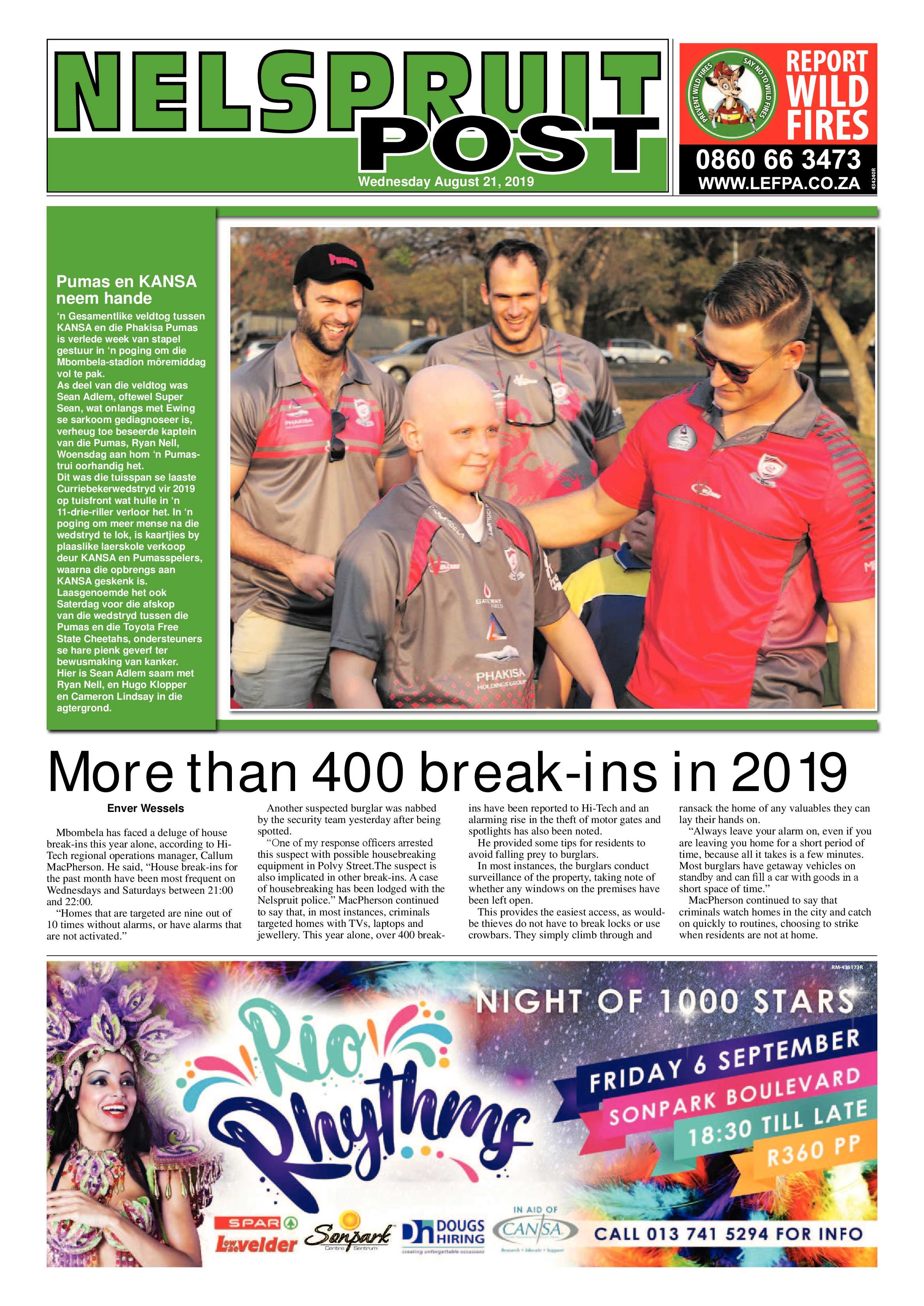 Nelspruit Post 21 August 2019 page 1