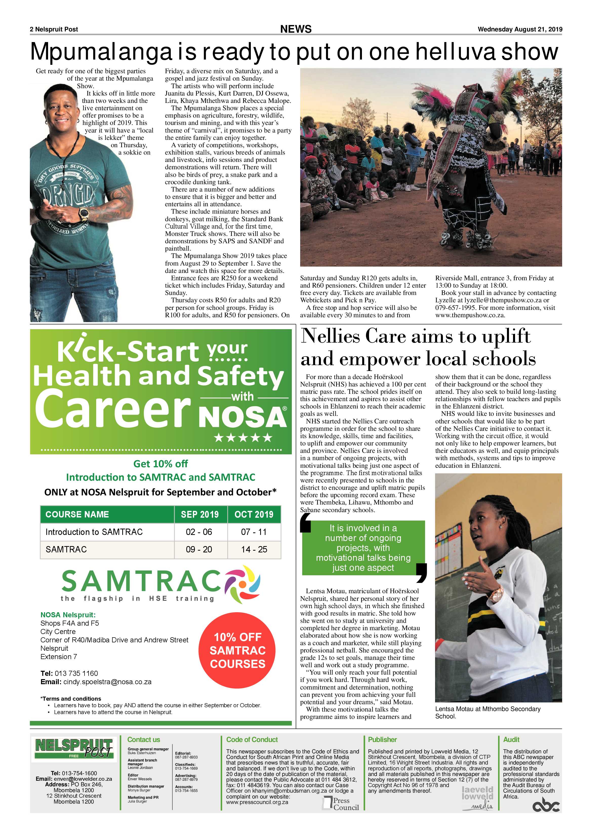 Nelspruit Post 21 August 2019 page 2