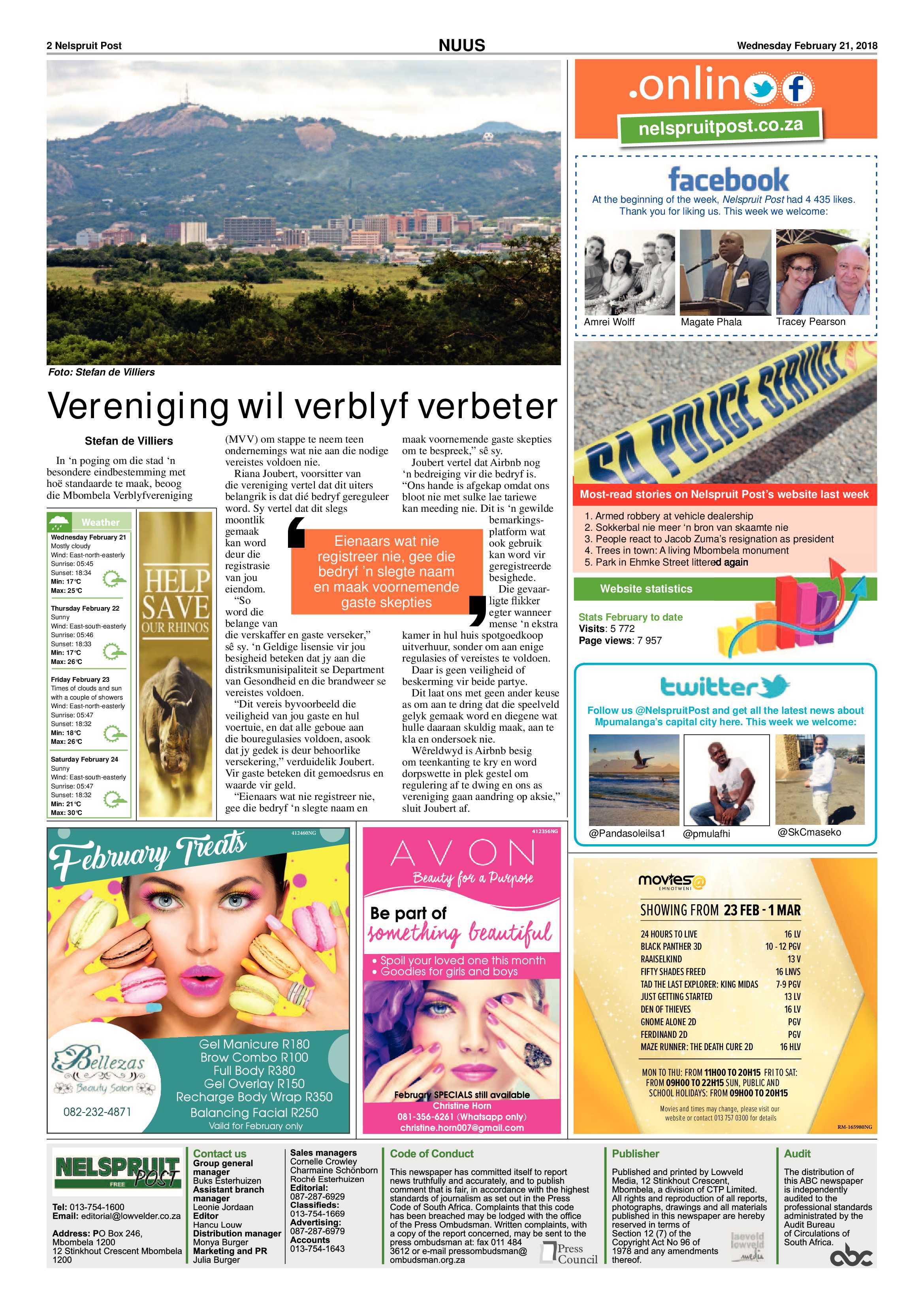 Nelspruit Post 21 February 2018 page 2