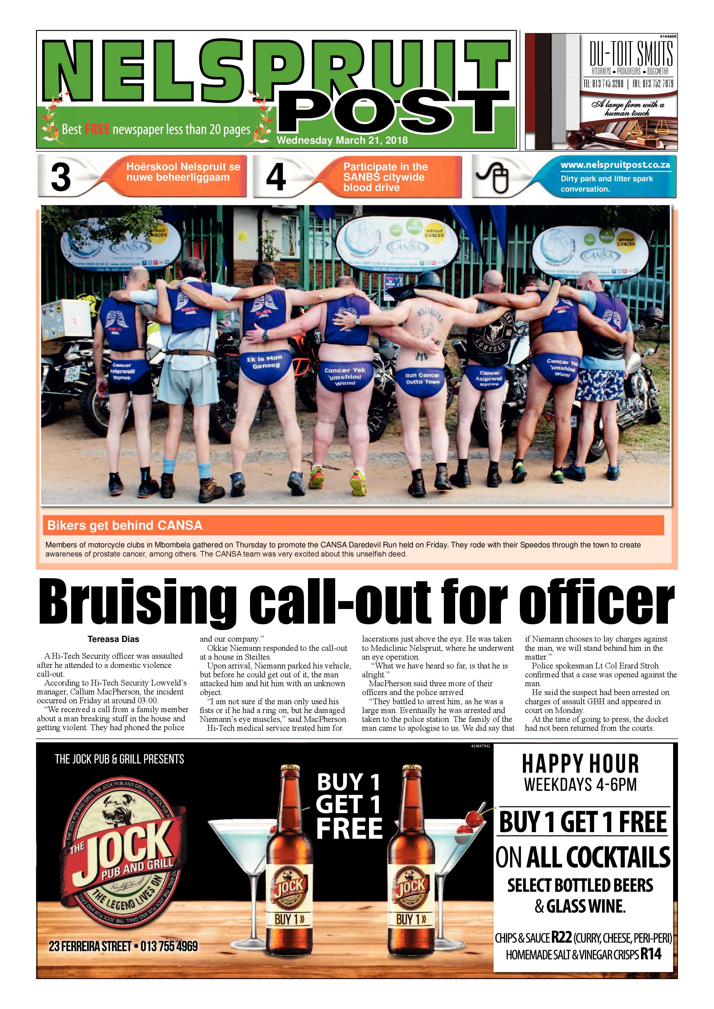 Nelspruit Post 21 March 2018 page 1