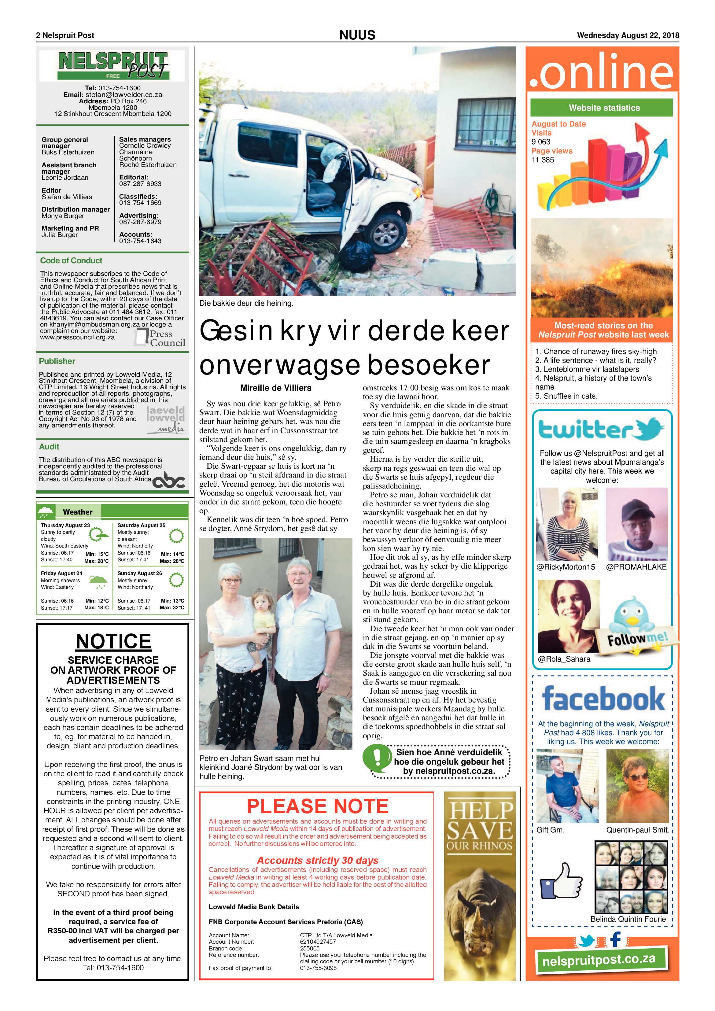 Nelspruit Post 22 August 2018 page 2