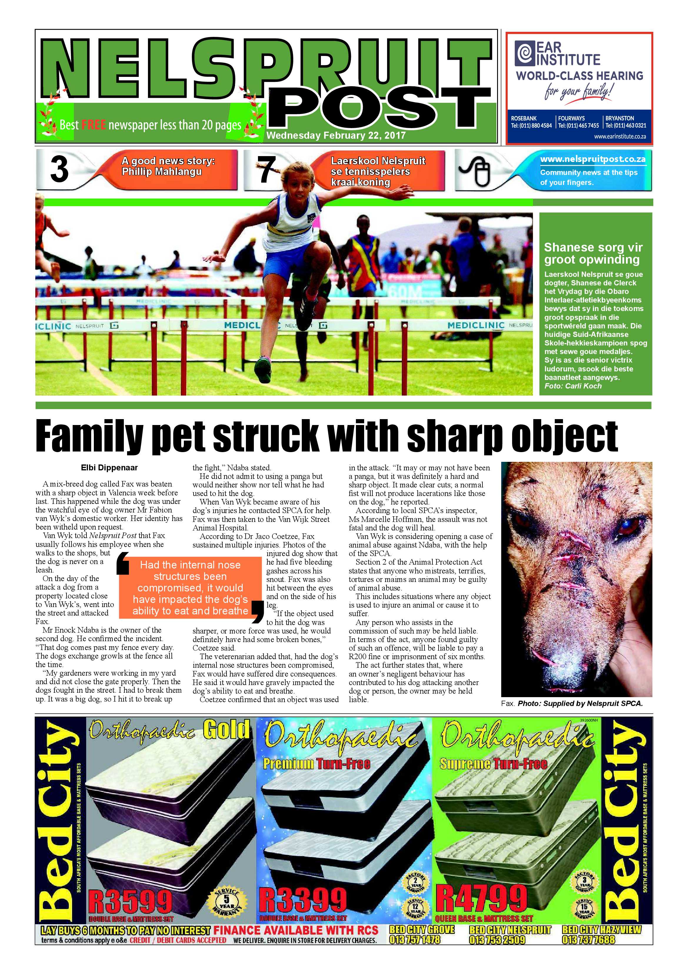 Nelspruit Post 22 February 2017 page 1