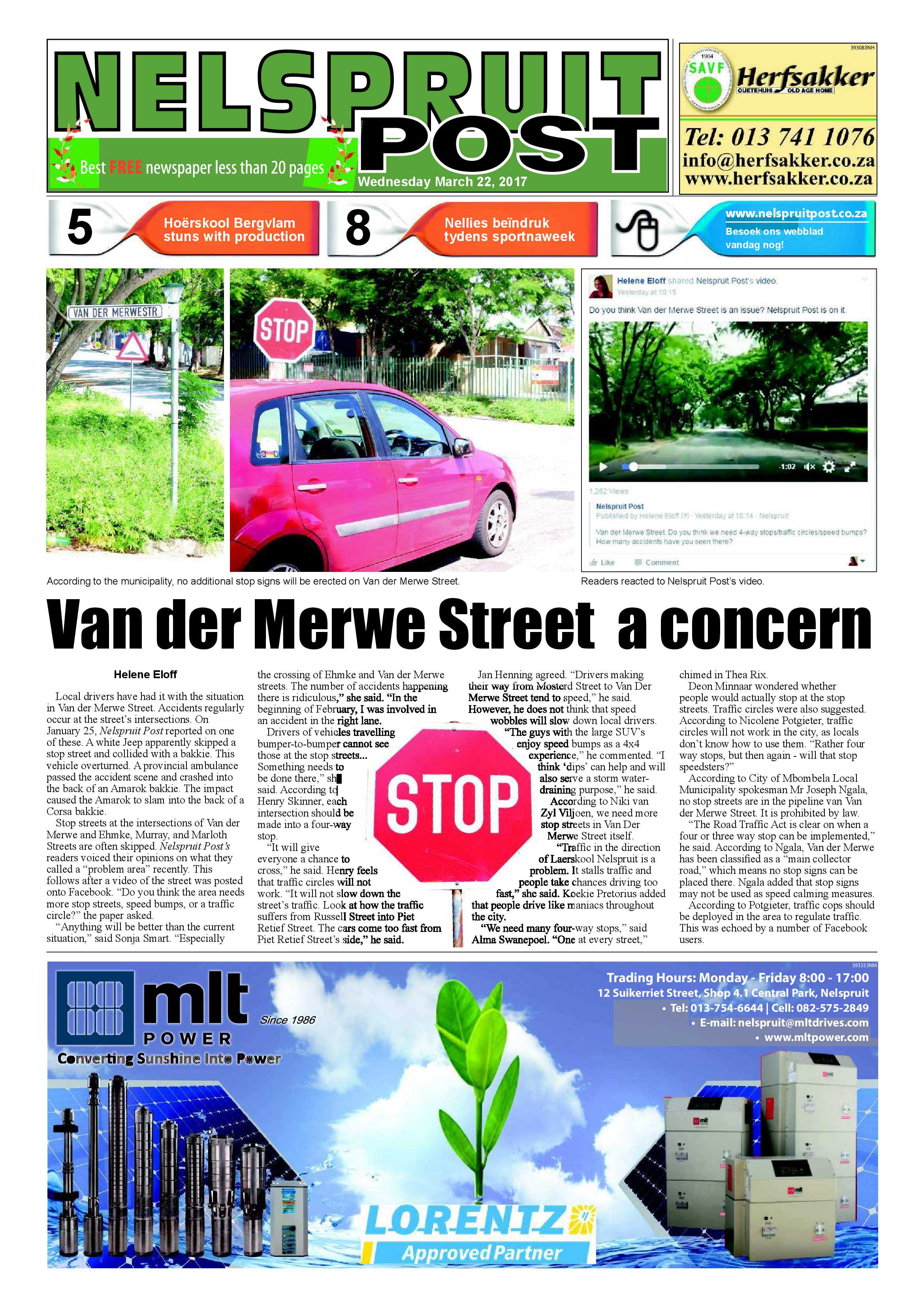 Nelspruit Post 22 March 2017 page 1