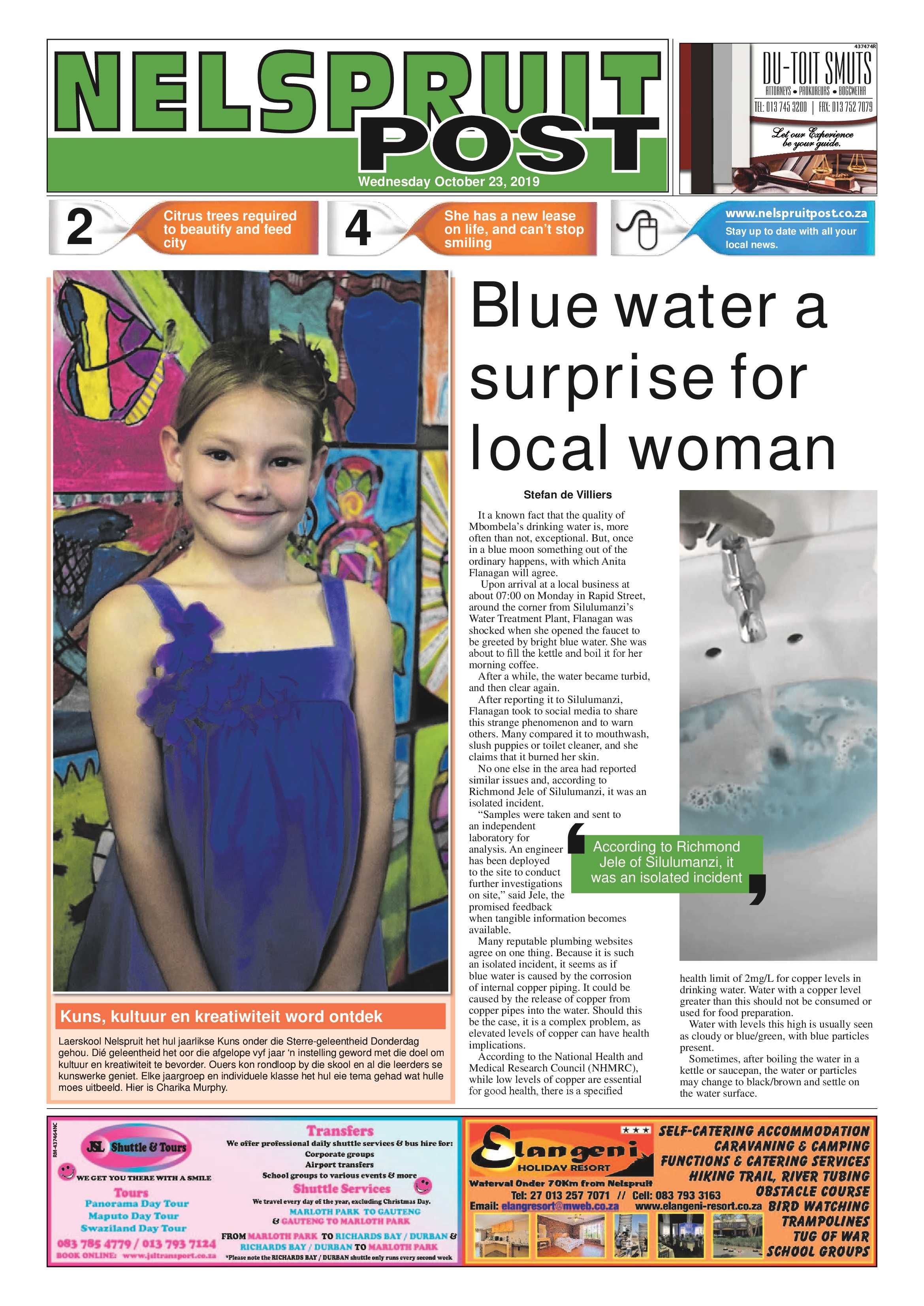 Nelspruit Post 23 October 2019 page 1