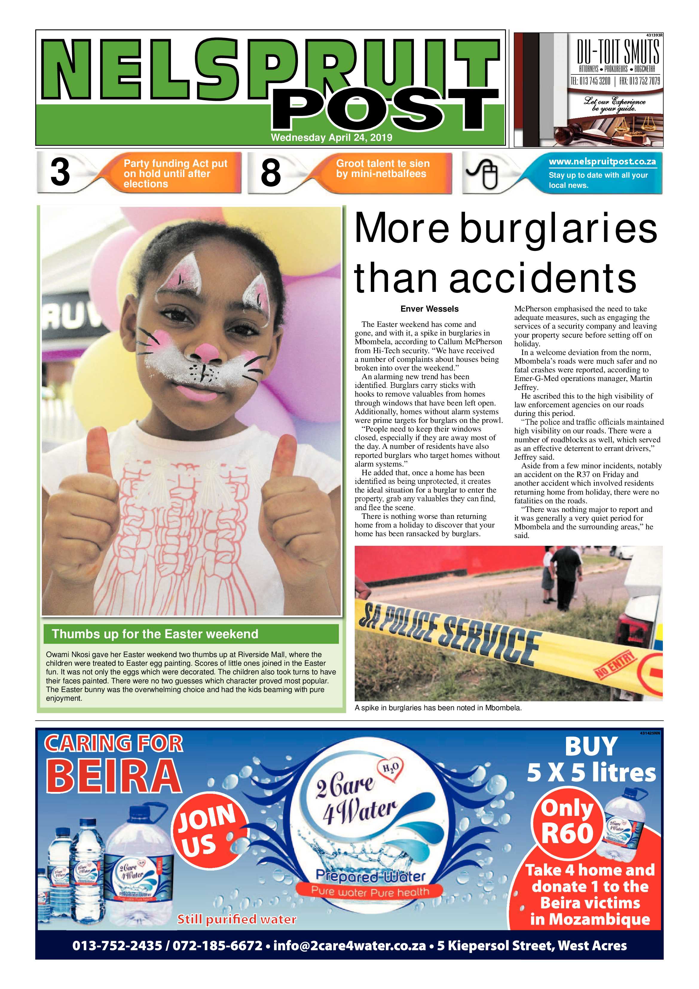Nelspruit Post 24 April 2019 page 1
