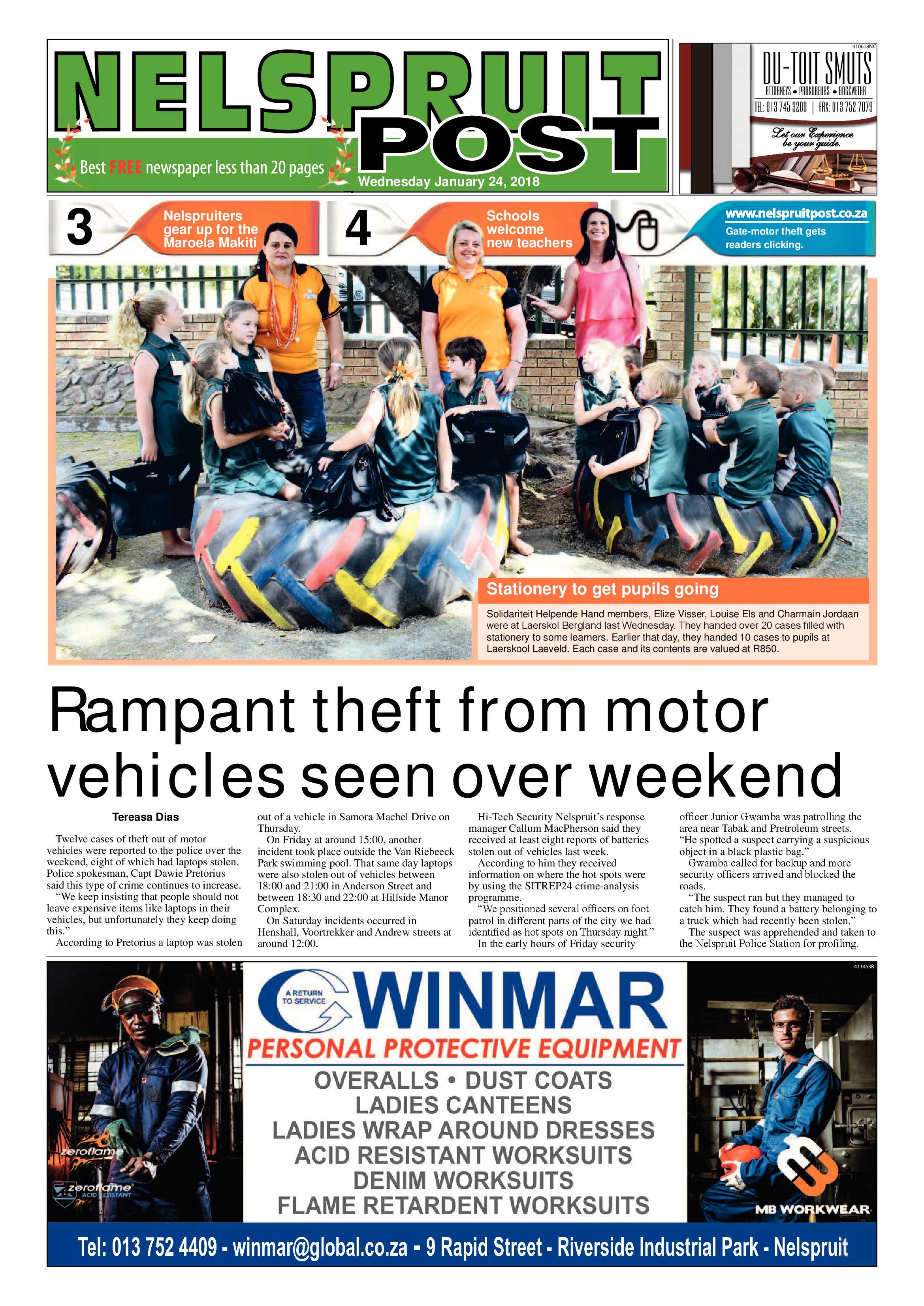 Nelspruit Post 24 January 2018 page 1