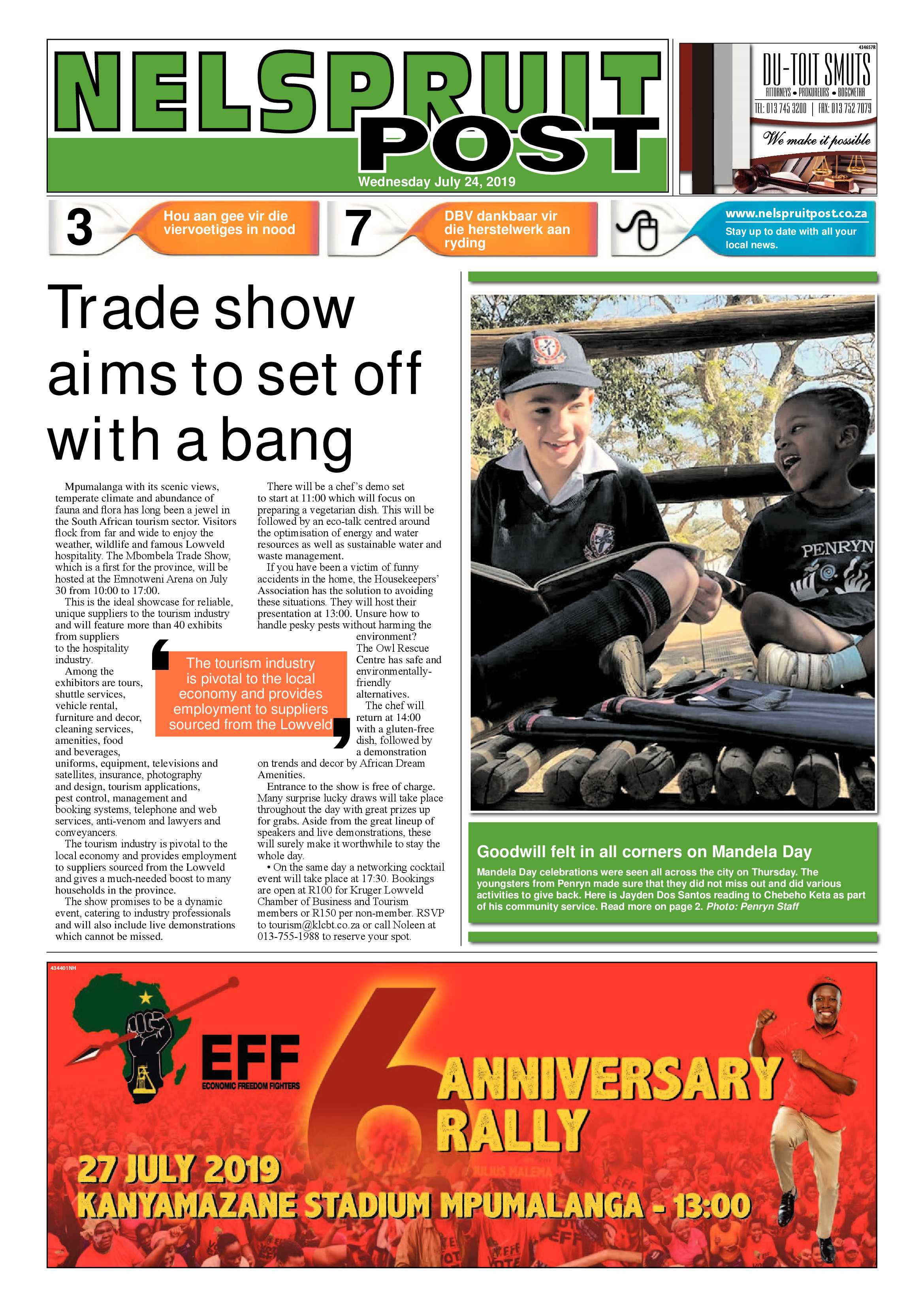 Nelspruit Post 24 July 2019 page 1