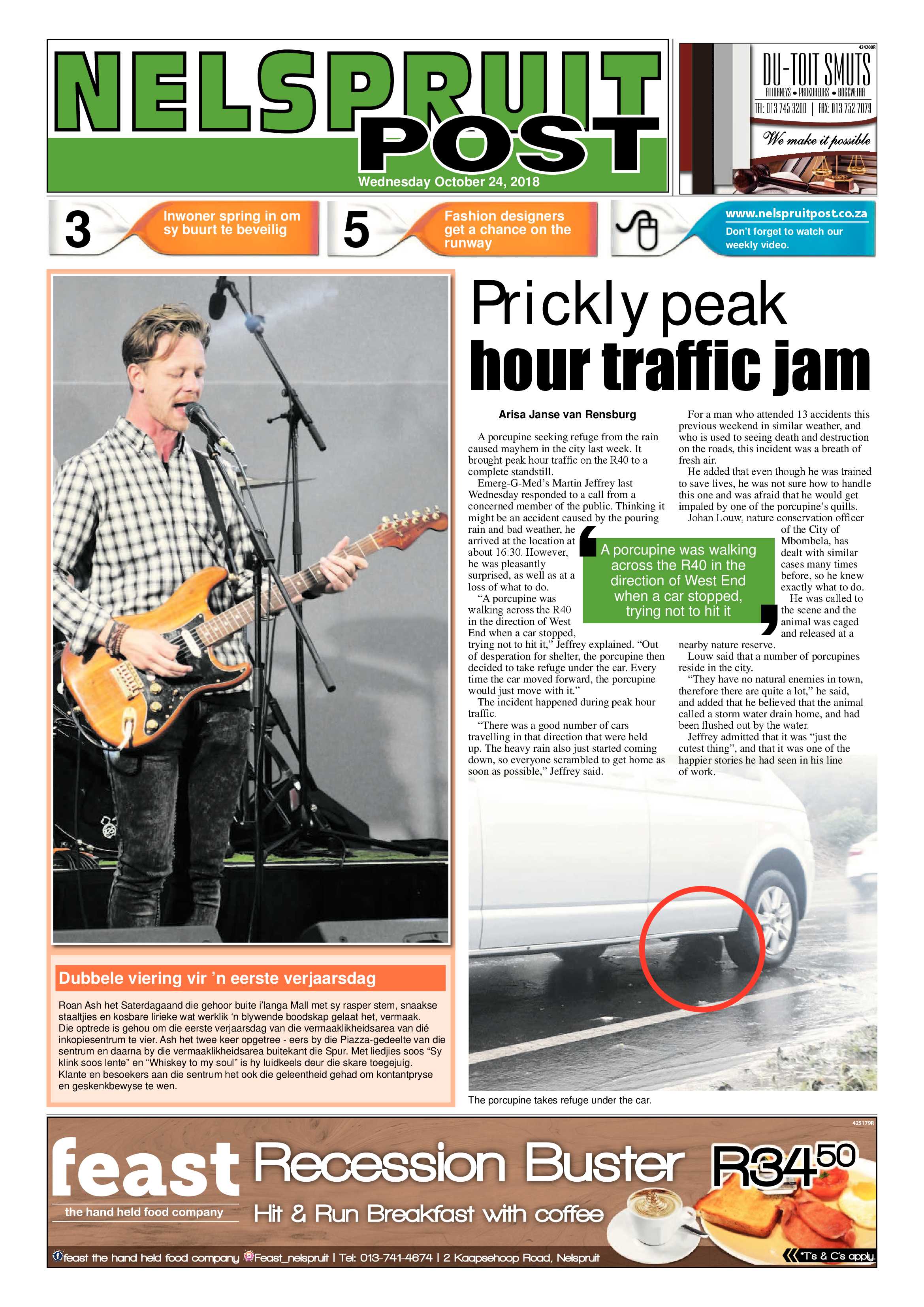 Nelspruit Post 24 October 2018 page 1