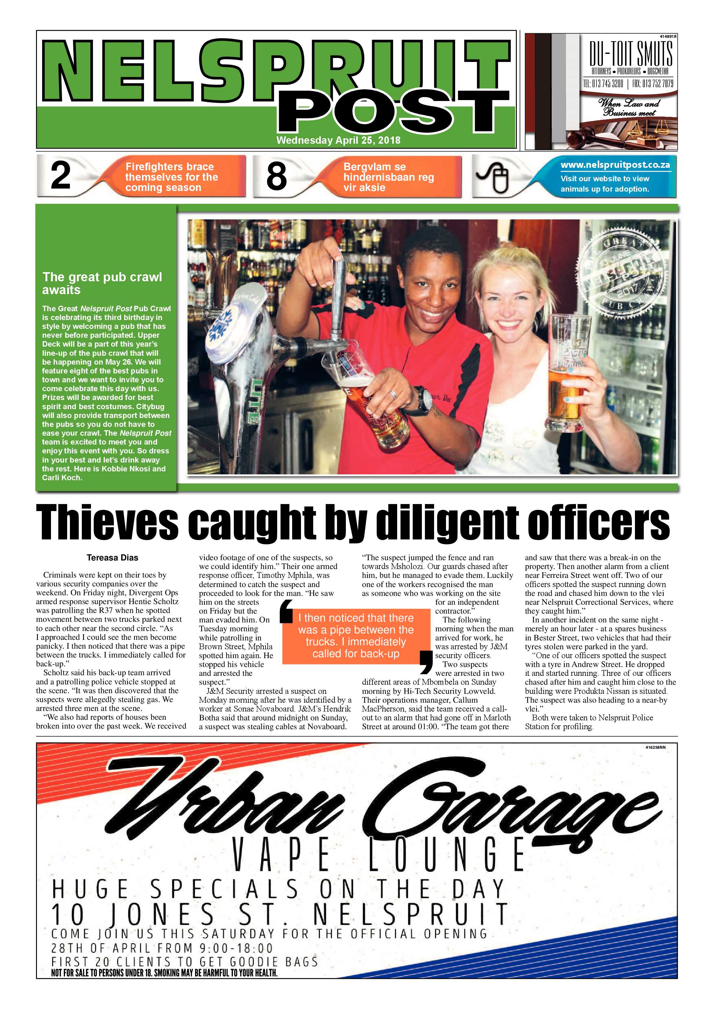 Nelspruit Post 25 April 2018 page 1