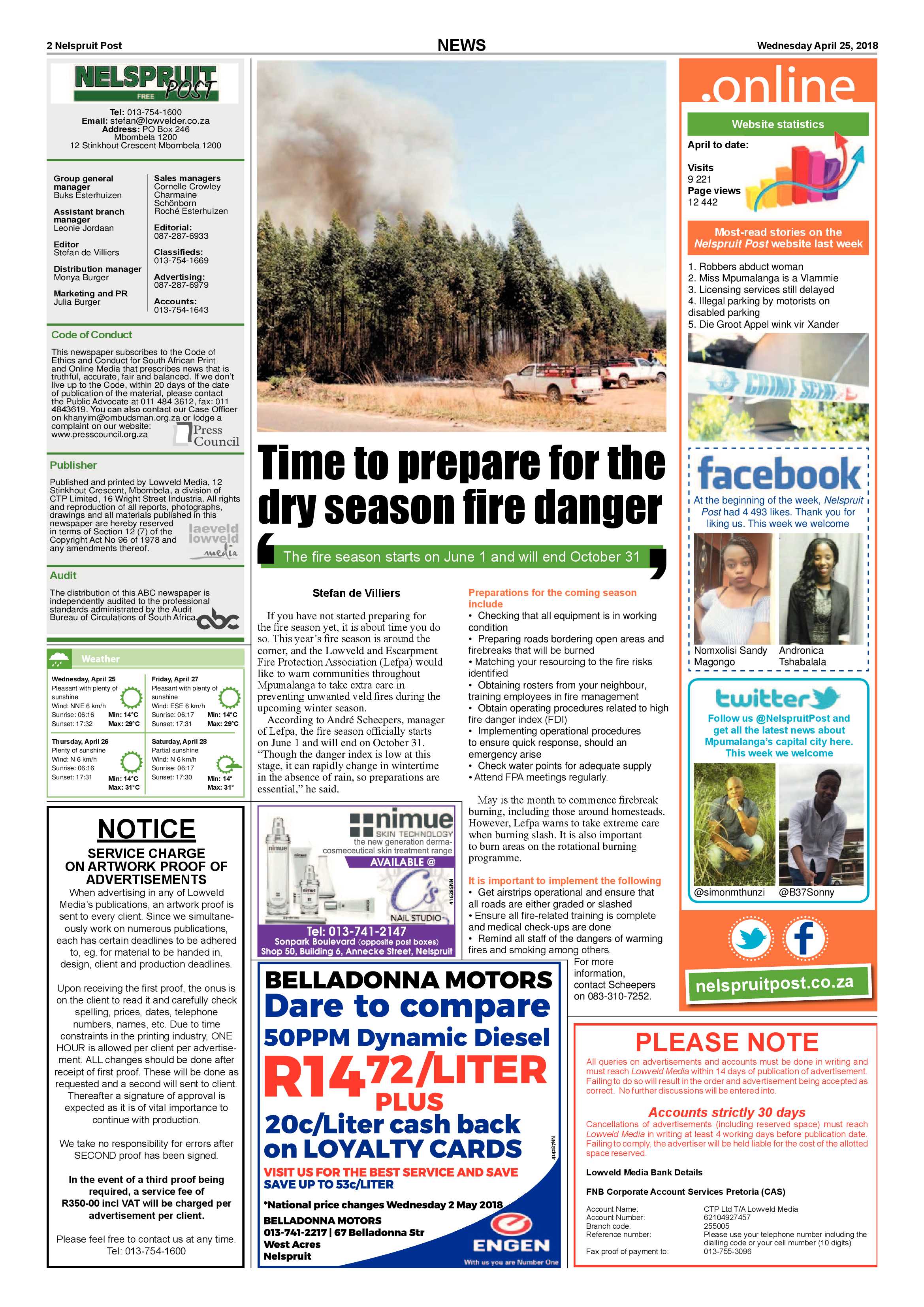 Nelspruit Post 25 April 2018 page 2