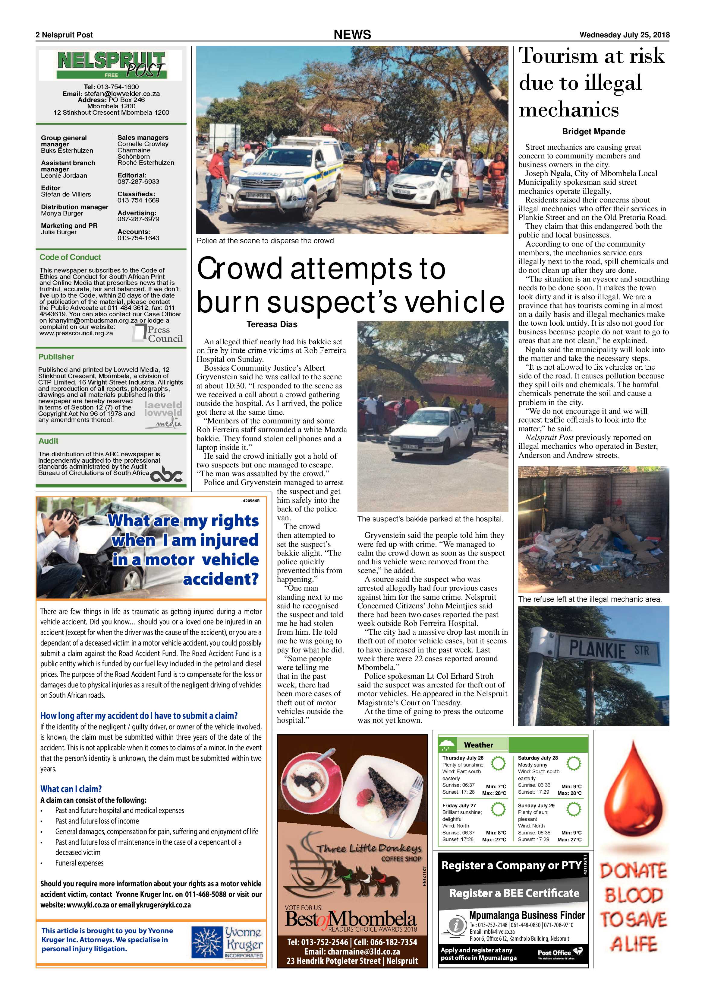 Nelspruit Post 25 July 2018 page 2