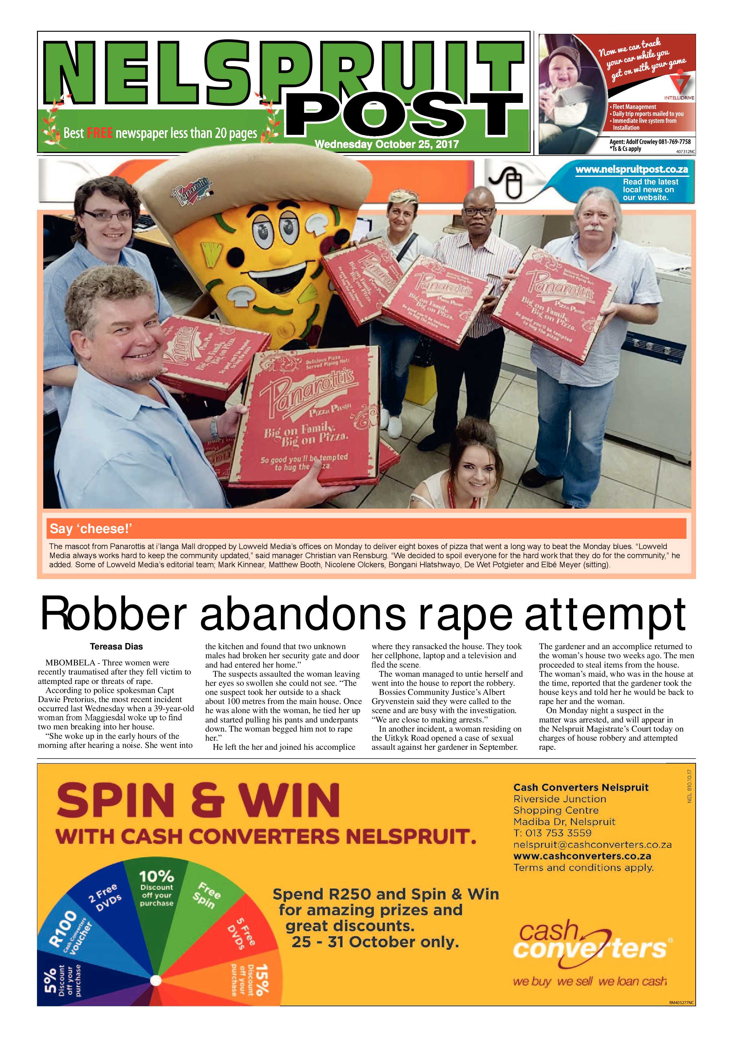 Nelspruit Post 25 October 2017 page 1